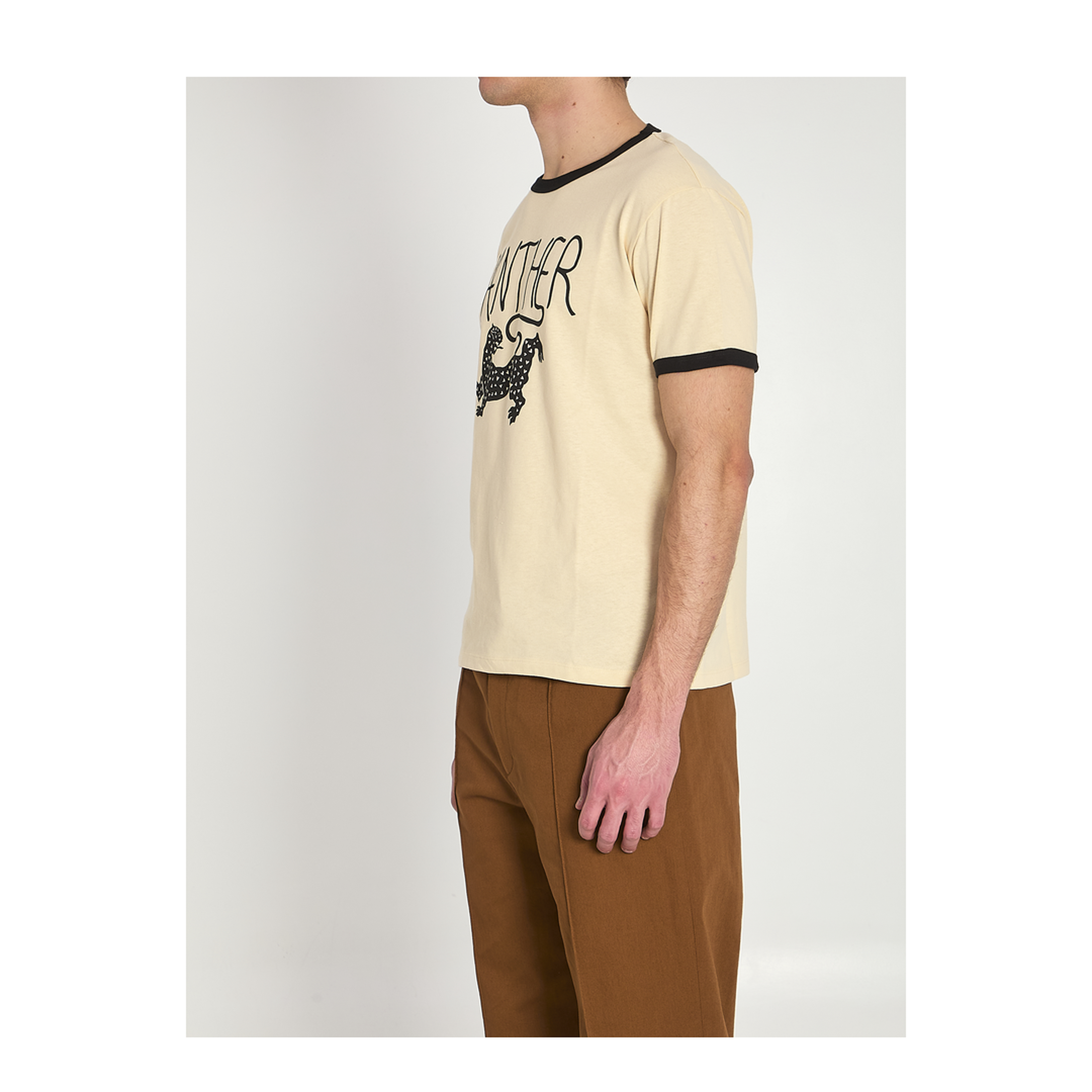 Beige Cotton T-Shirt - Image 2