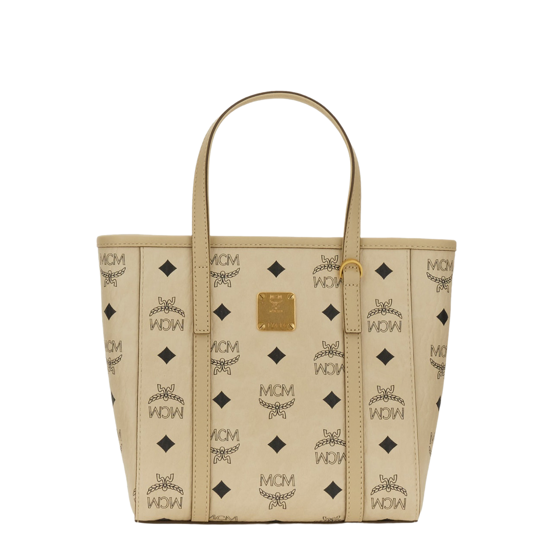 Toni Mini Visetos Coated Canvas Shopper - Beige - Image 2
