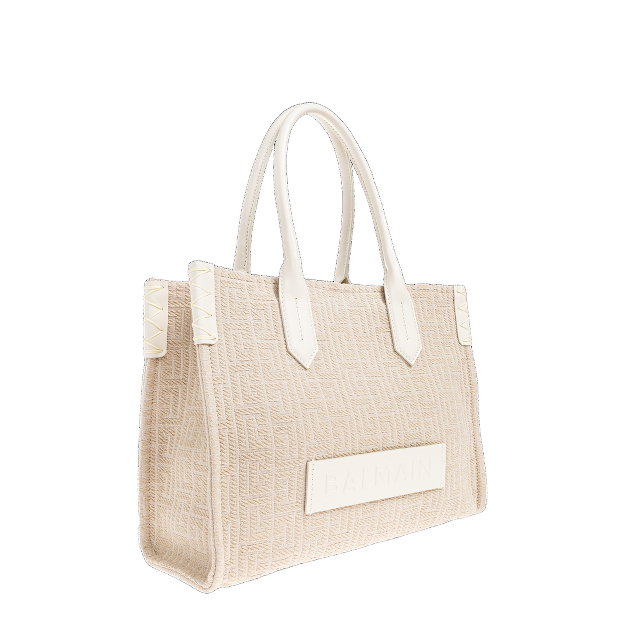 B-Army 36 Monogrammed Canvas Jacquard and Leather Tote Bag - Image 3
