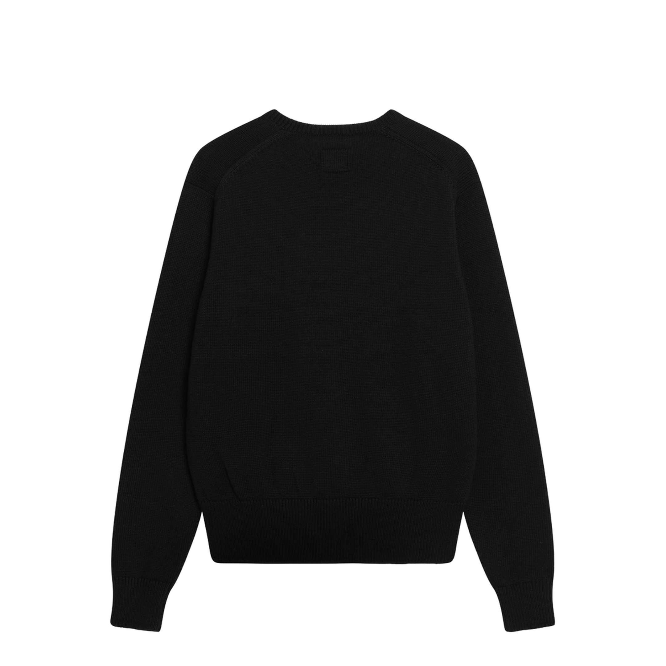 Black Cotton Crew Neck Jumper - Image 2