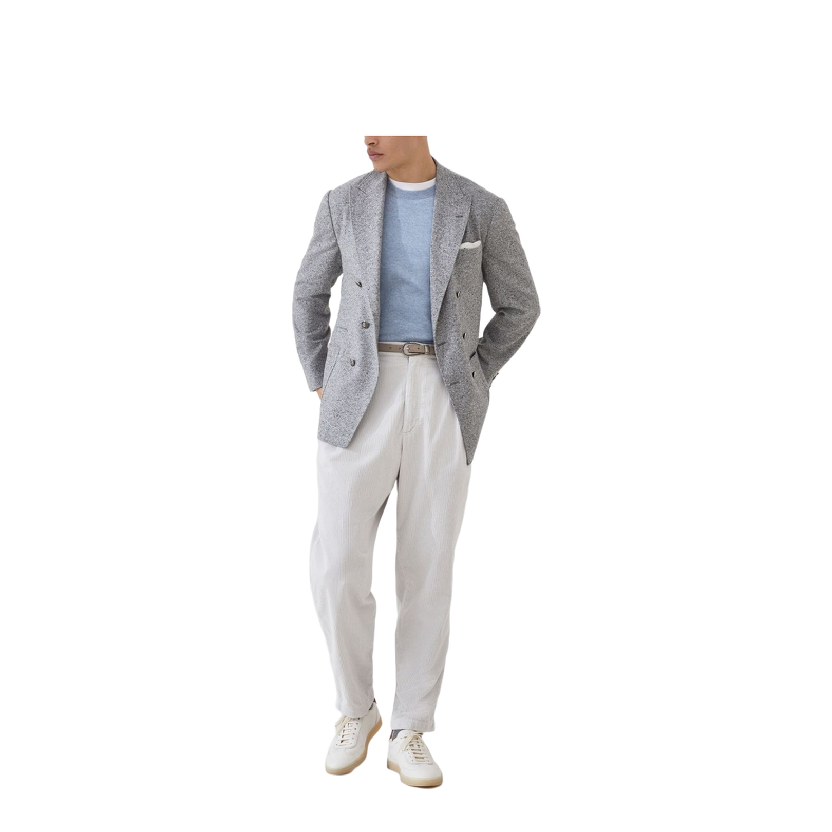 Cashmere Sweater in Denim - Image 3