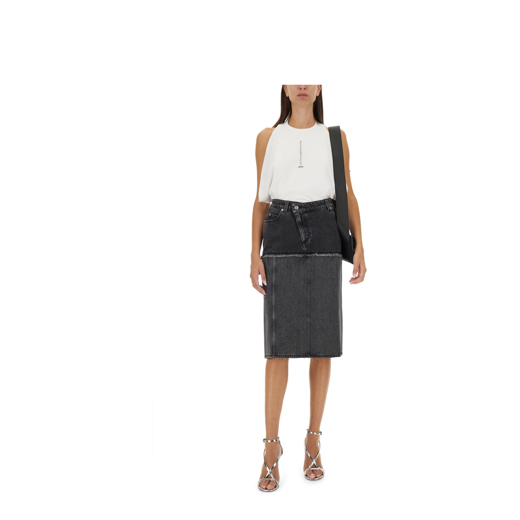Black Denim Skirt - Image 2