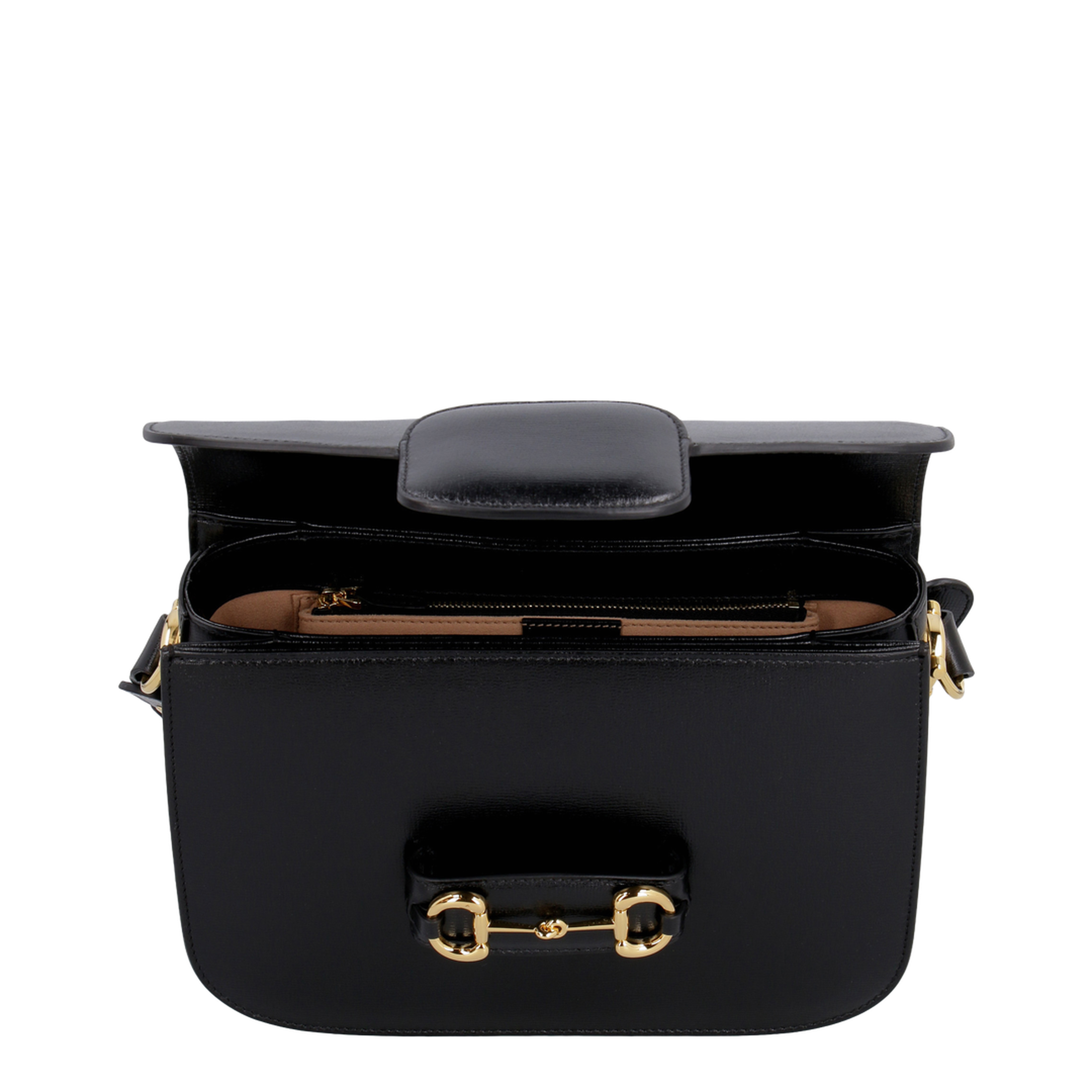 Horsebit 1955 Medium Leather Shoulder Bag - Black - Image 4