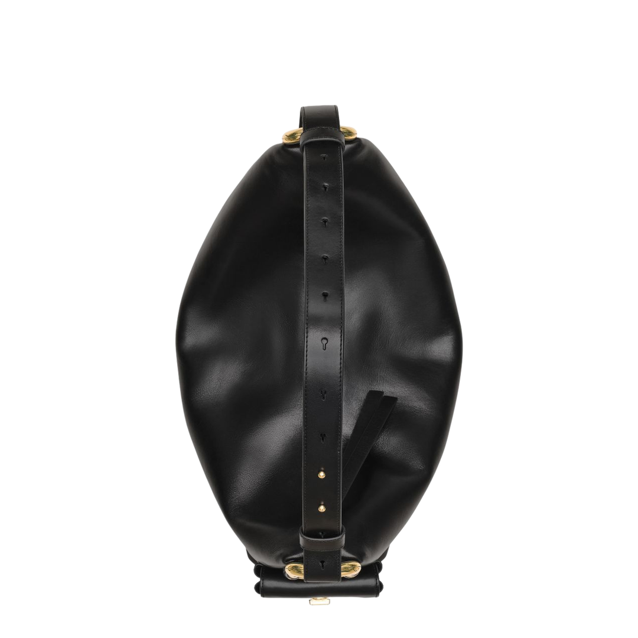 The Scene Large Smooth Leather Shoulder Bag - Black - Image 3