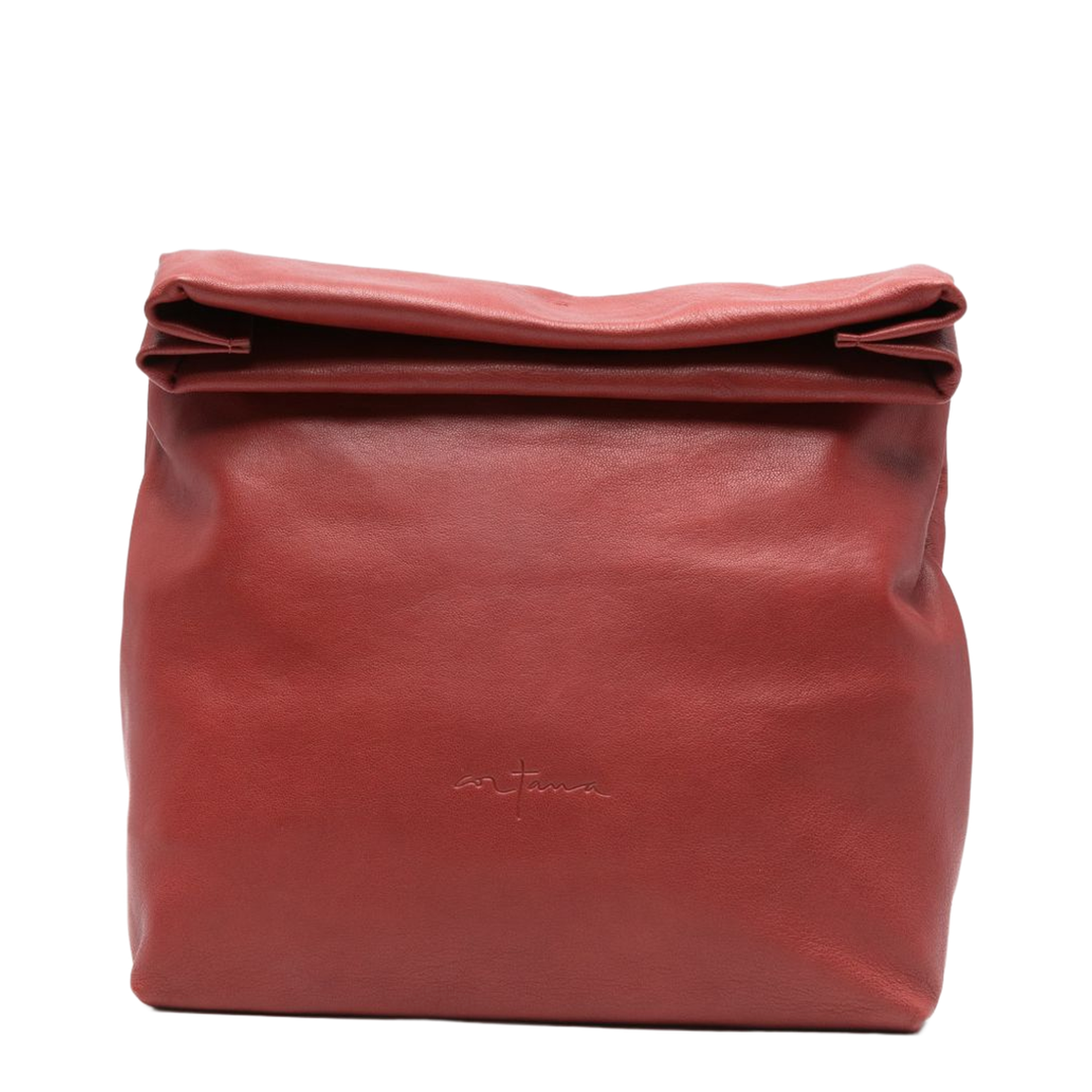 Delhi L Leather Clutch - Crimson Red - Image 1