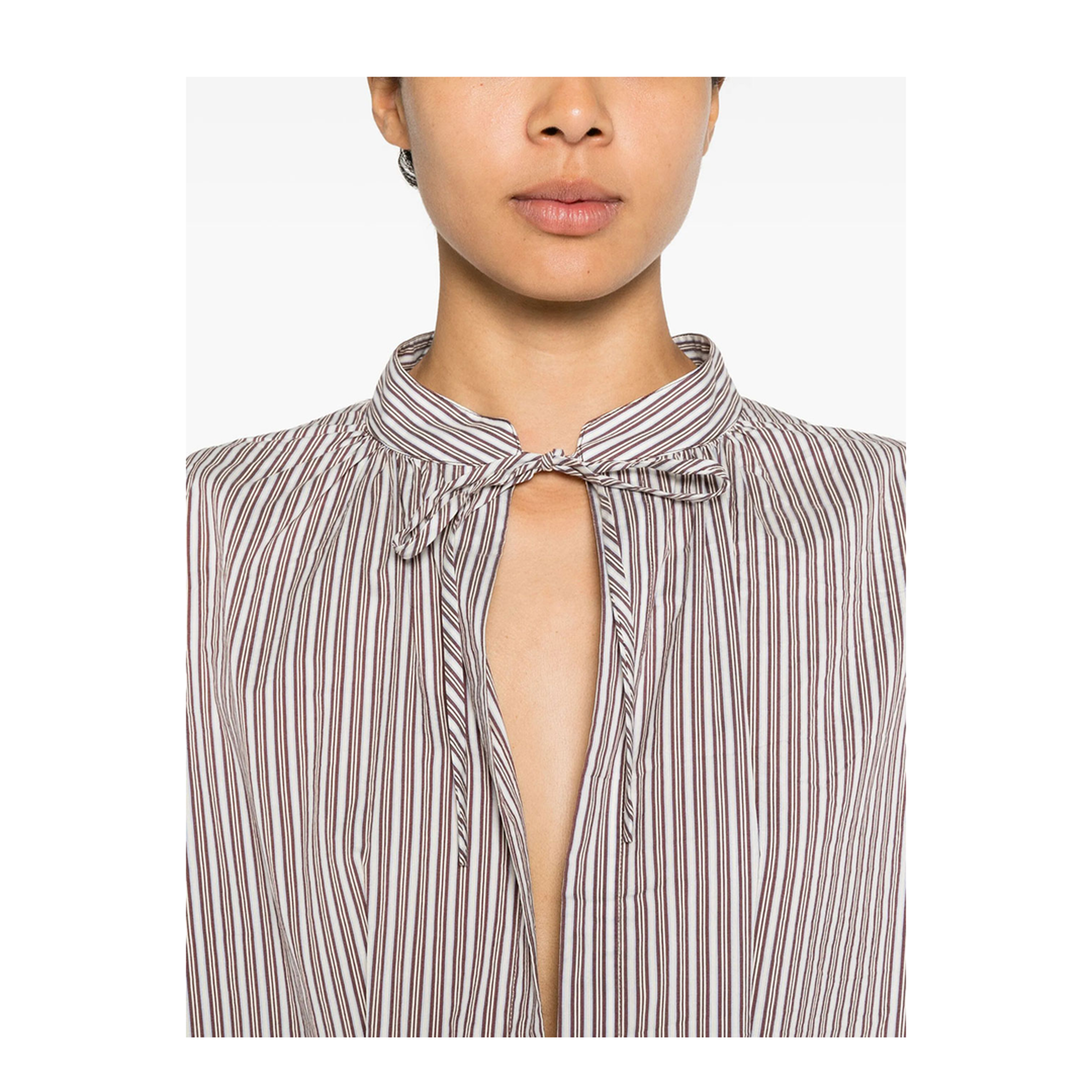 Striped Silk-Blend Long Dress - Image 4