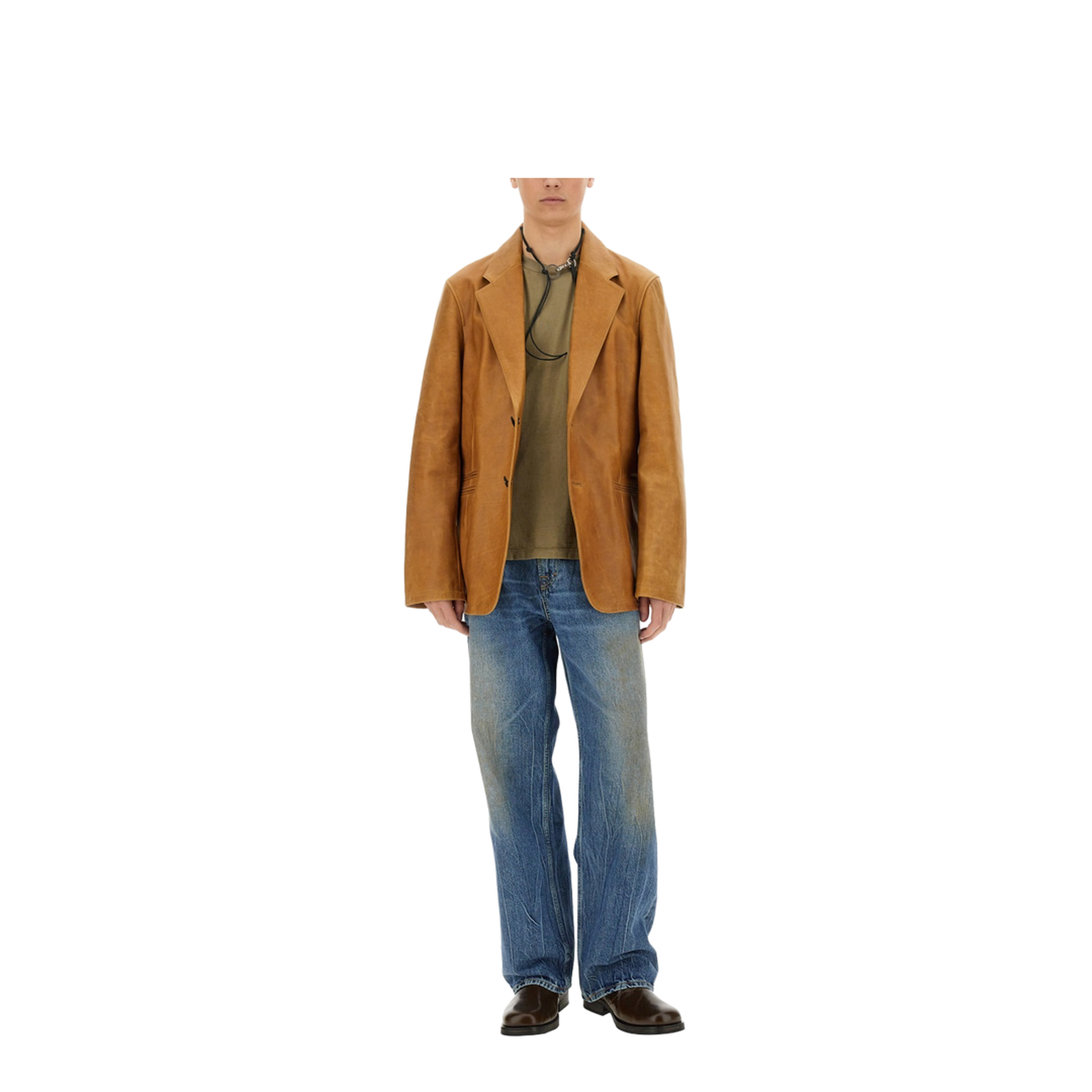 Leather Opening Blazer - Image 2