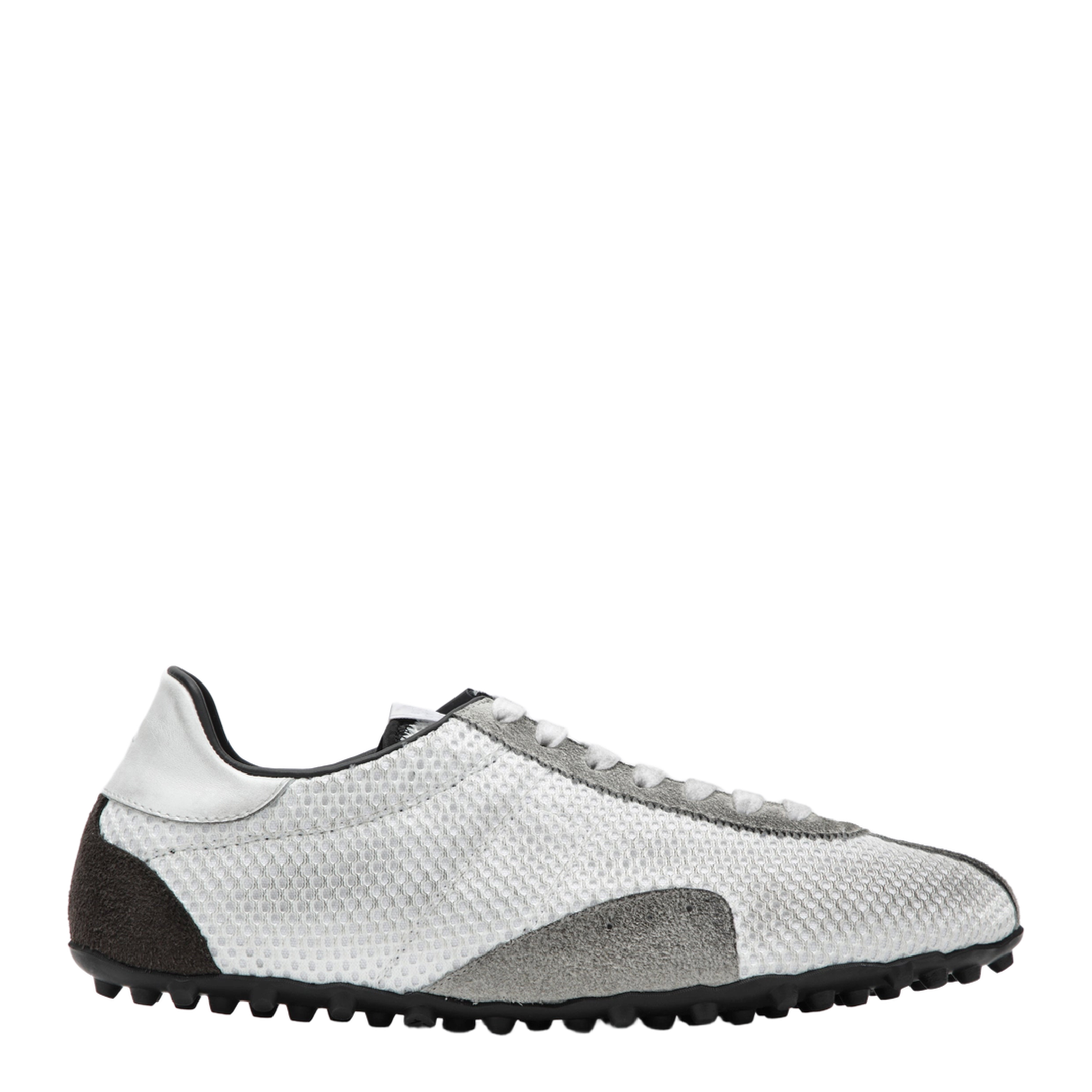Sprinters White Grey Vintage-Effect Sneakers - Image 1