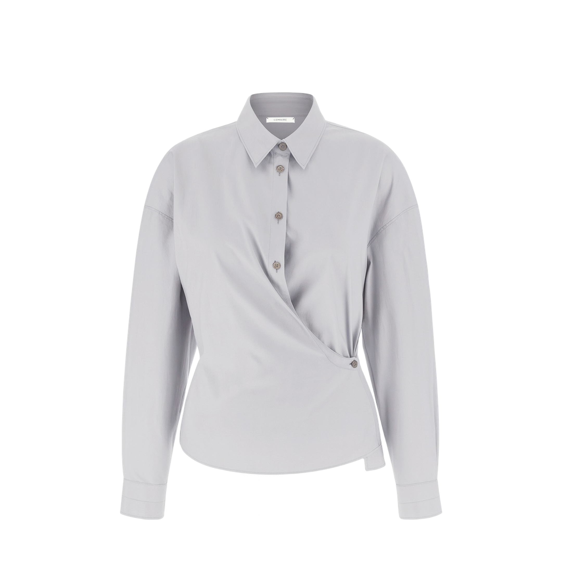 Straight Collar Twisted Shirt - Image 1