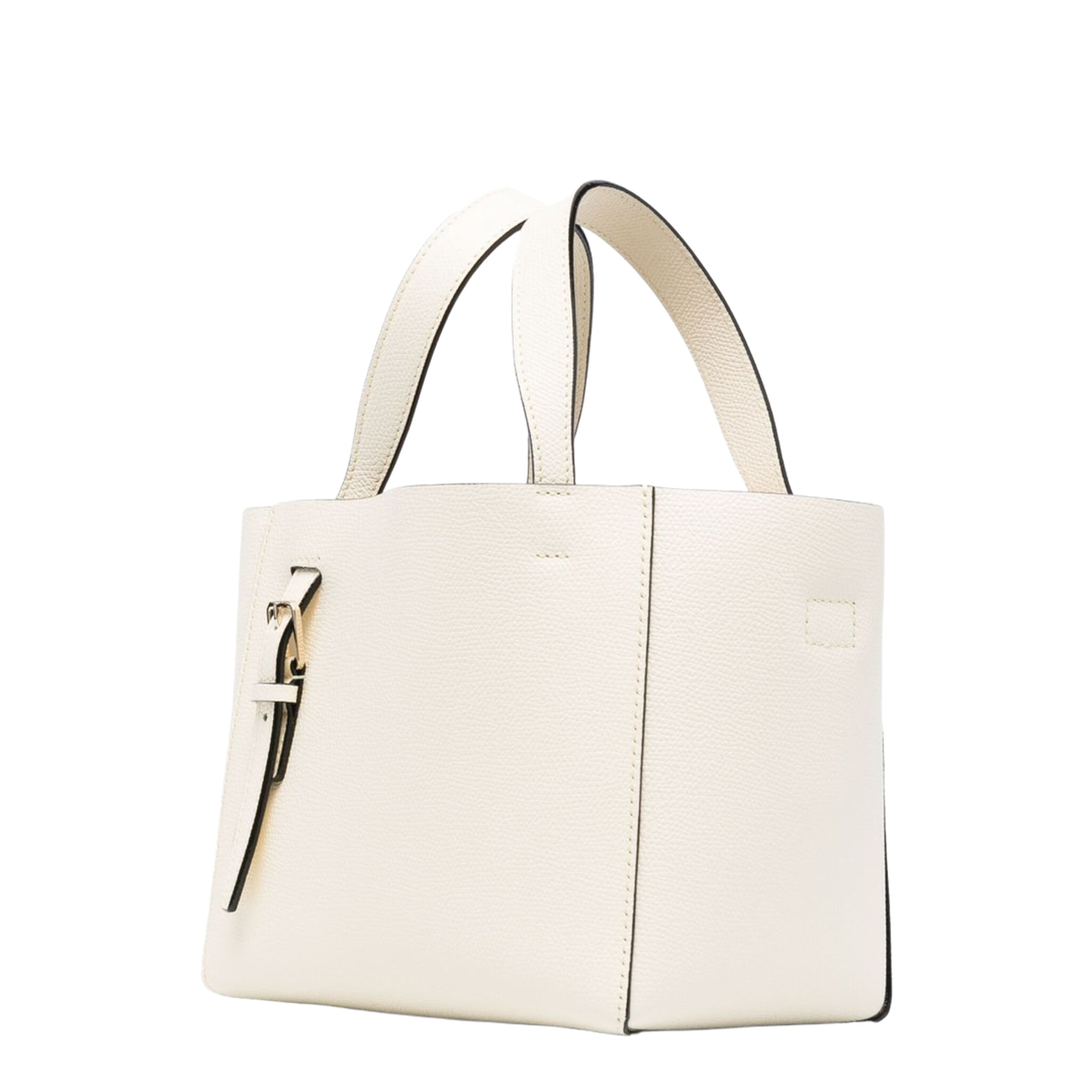 Soft Bucket Micro Calfskin Bucket Bag - Pergamena White - Image 2