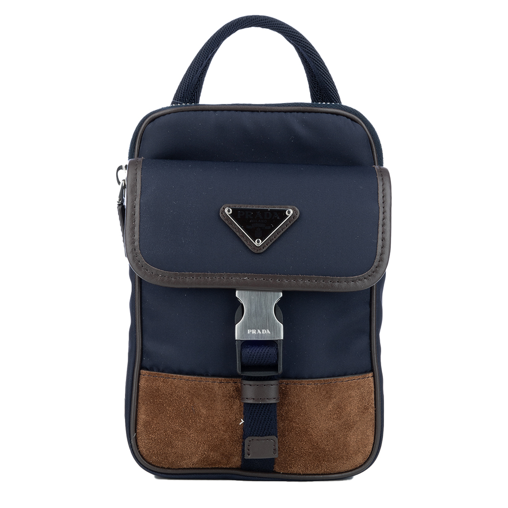 Two-Tone Nylon and Suede Phone Case - Image 1