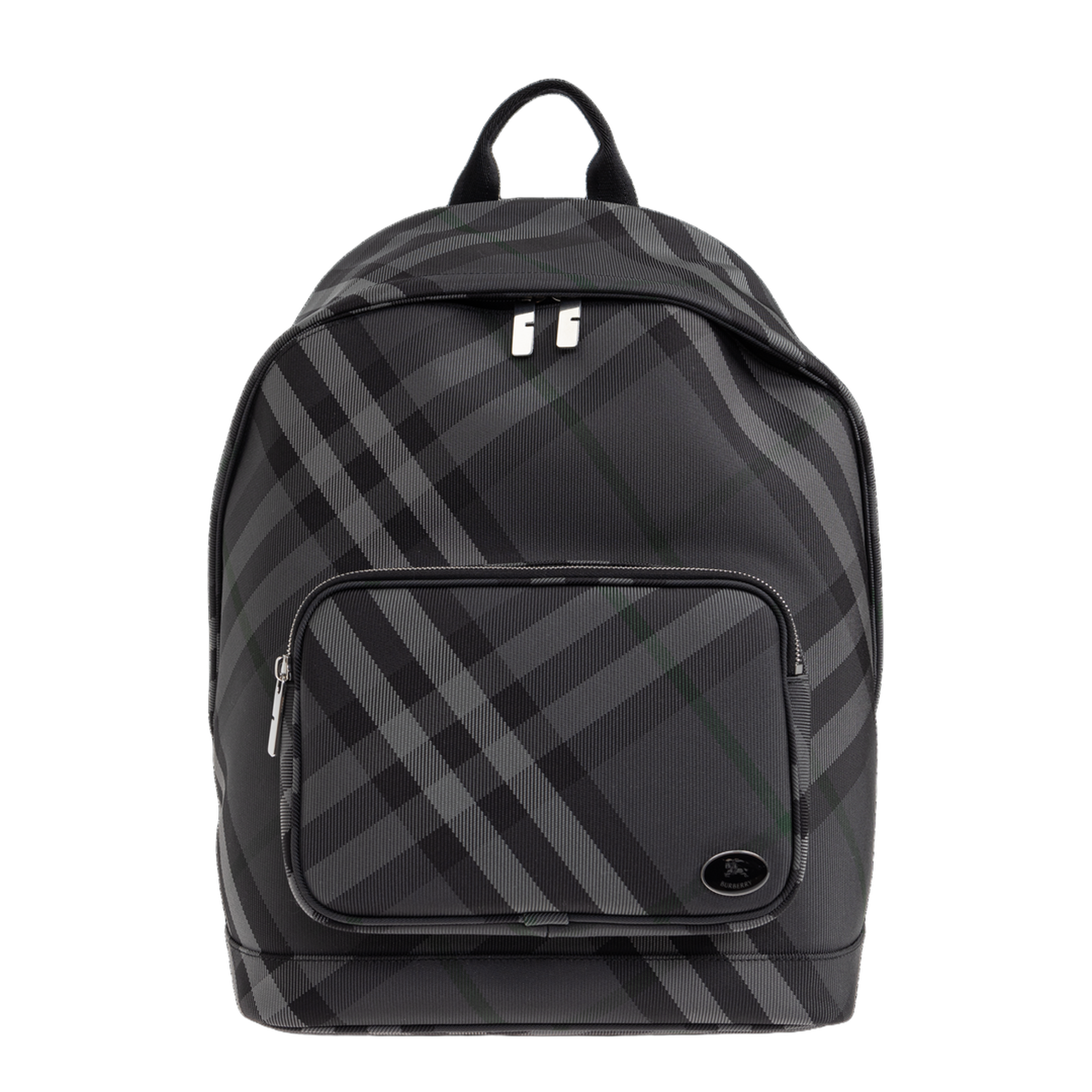 Grid Nylon Backpack - Charcoal Grey - Image 1