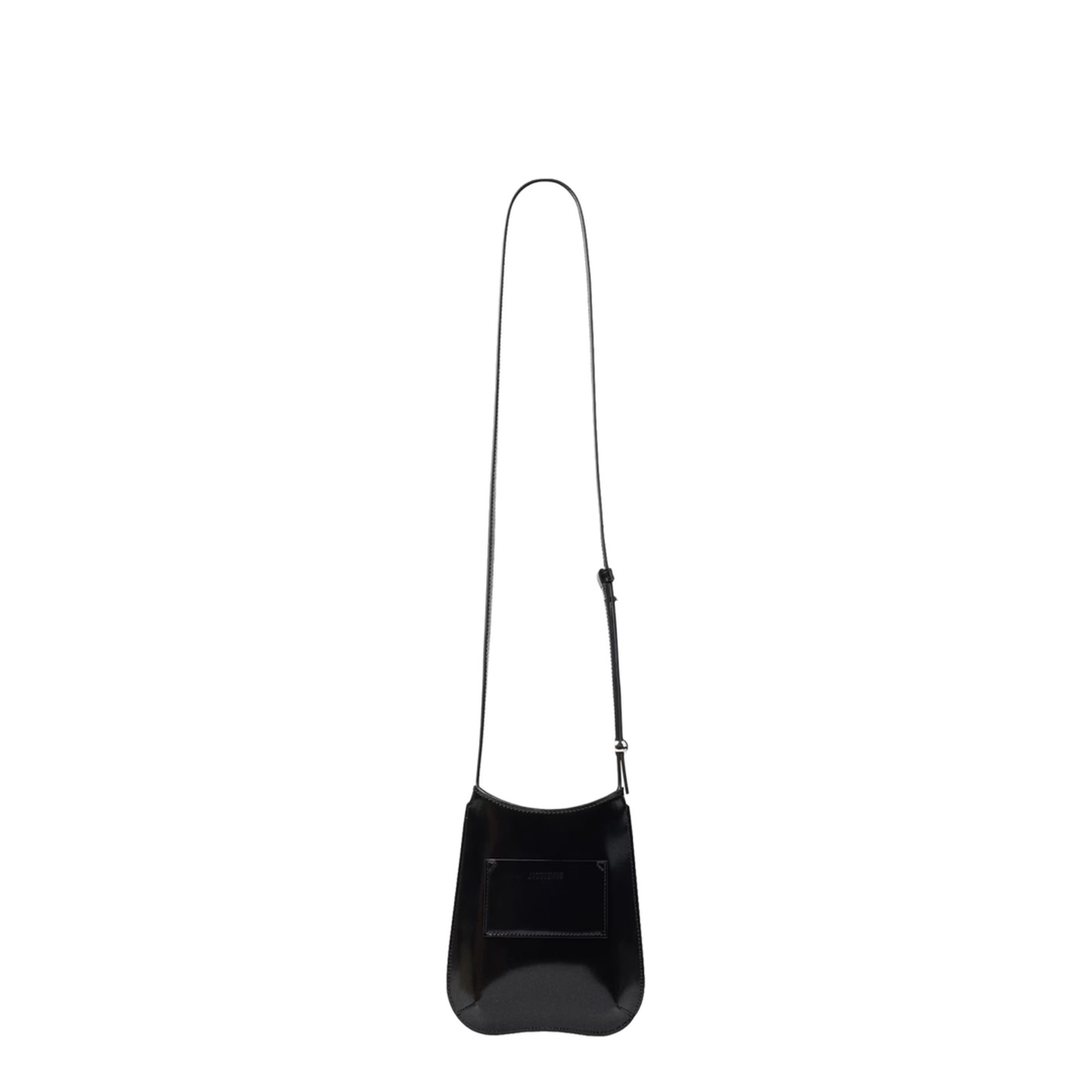 Le Bisou Small Calf Leather Phone Pouch - Black - Image 2