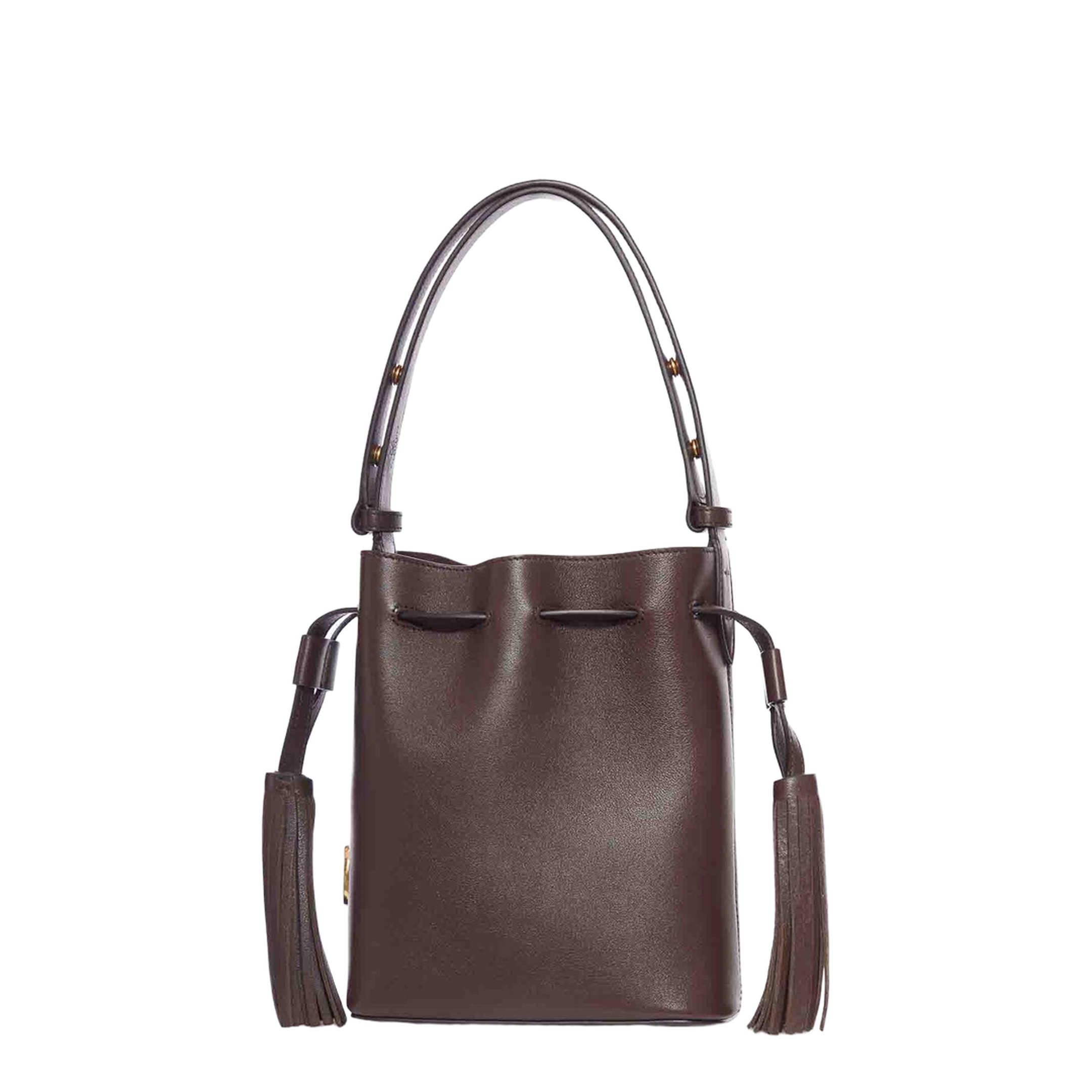 So Seau Small Calfskin Bucket Bag - Dark Coffee - Image 3