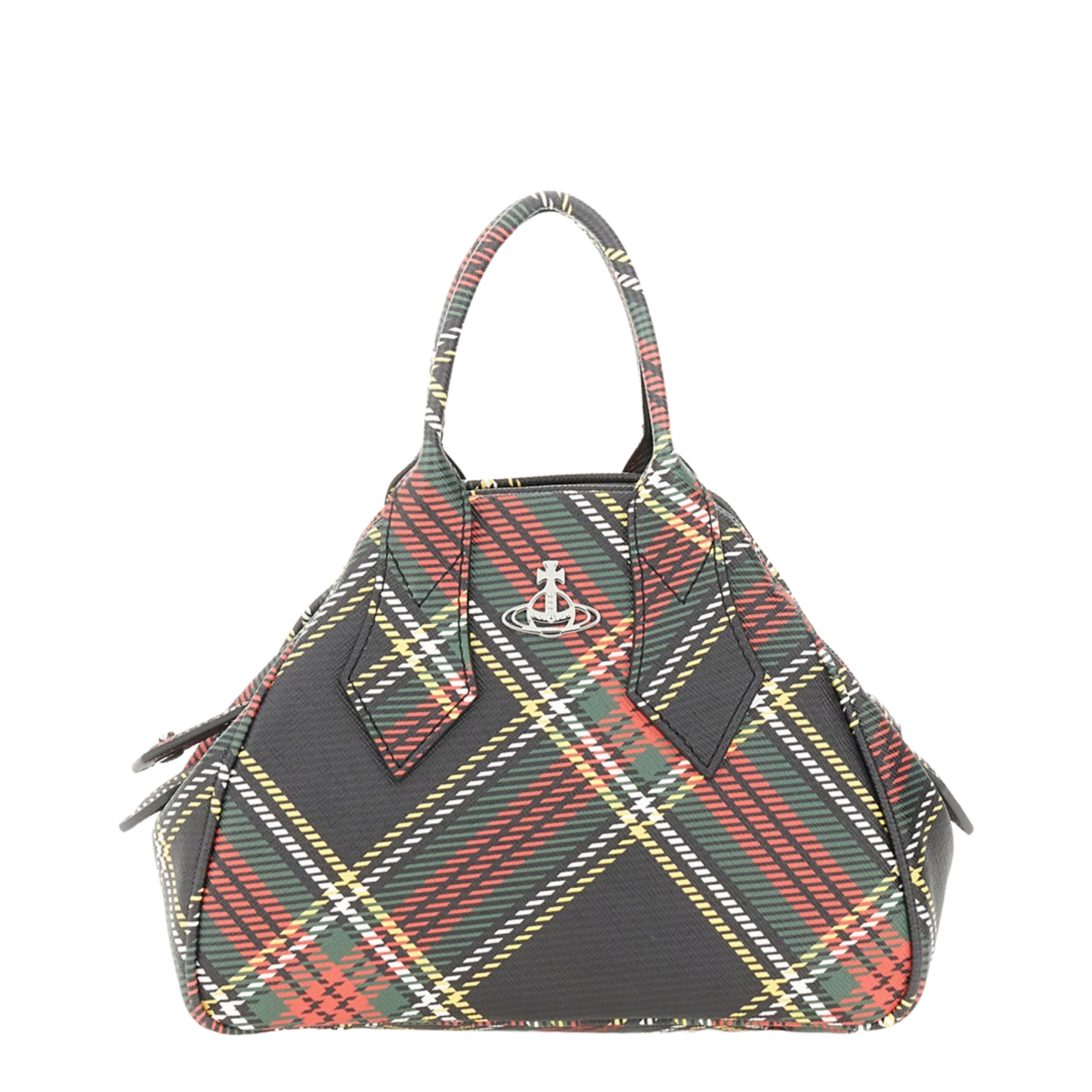 Yasmine Small Polyurethane Cotton Handbag - Chelsea Tartan - Image 1
