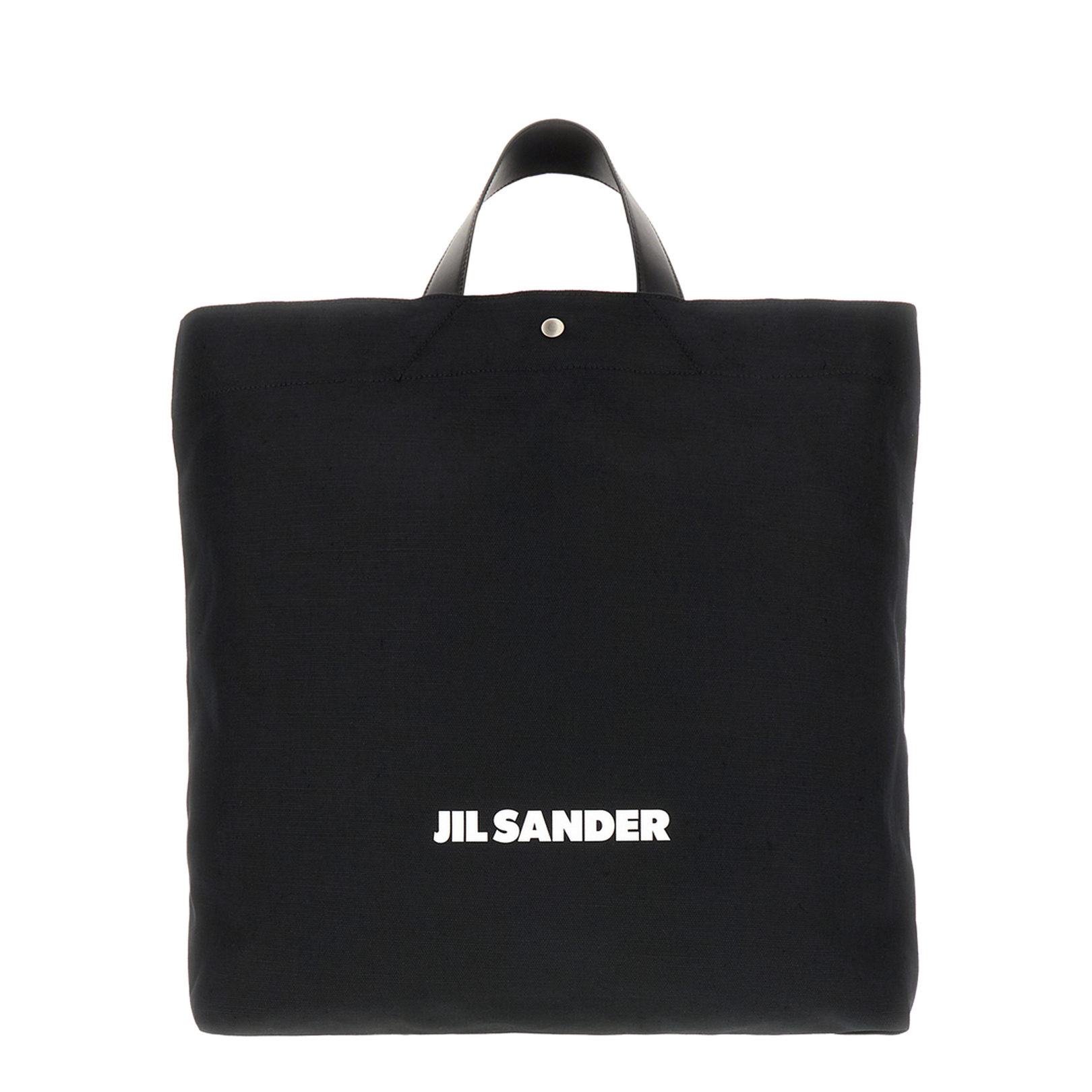 Black Canvas Shopping Bag - Image 1