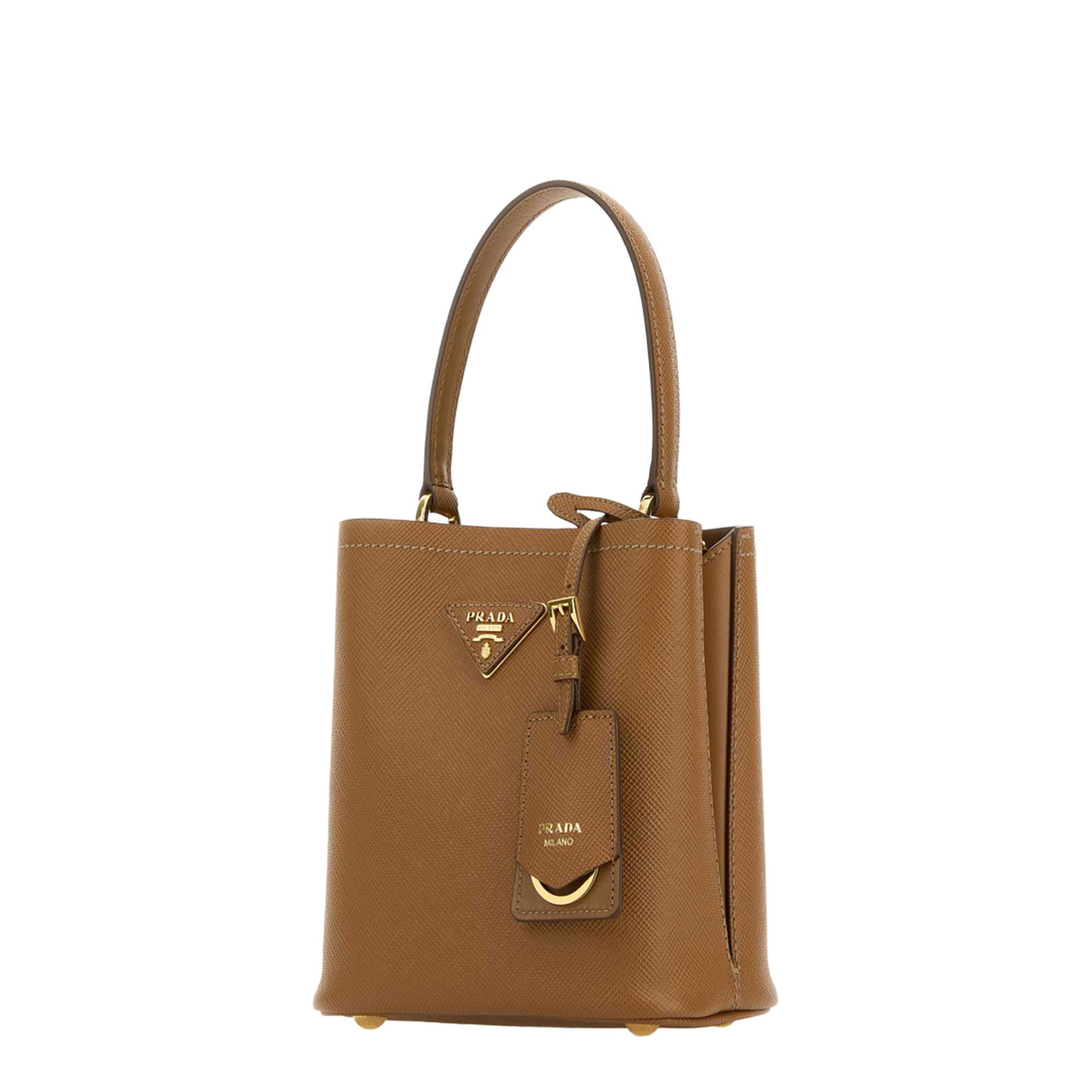 Caramel Leather Small Panier Handbag - Image 2