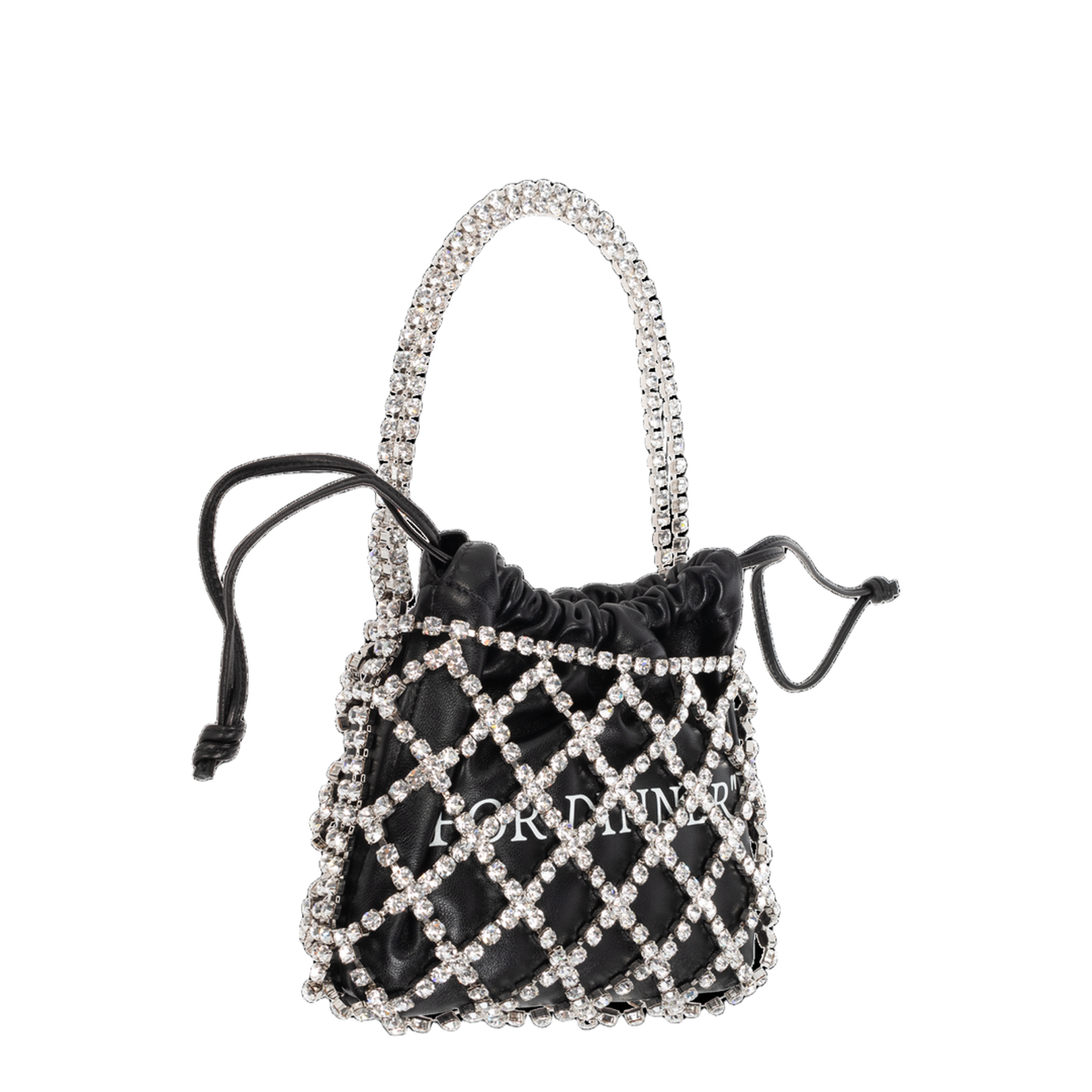 Crystal-Skull Leather Tote - Black - Image 4