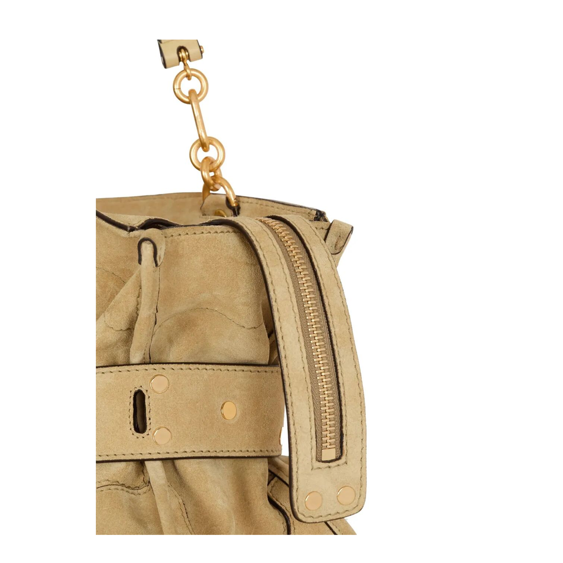 Anthem Suede Shoulder Bag - Beige - Image 3
