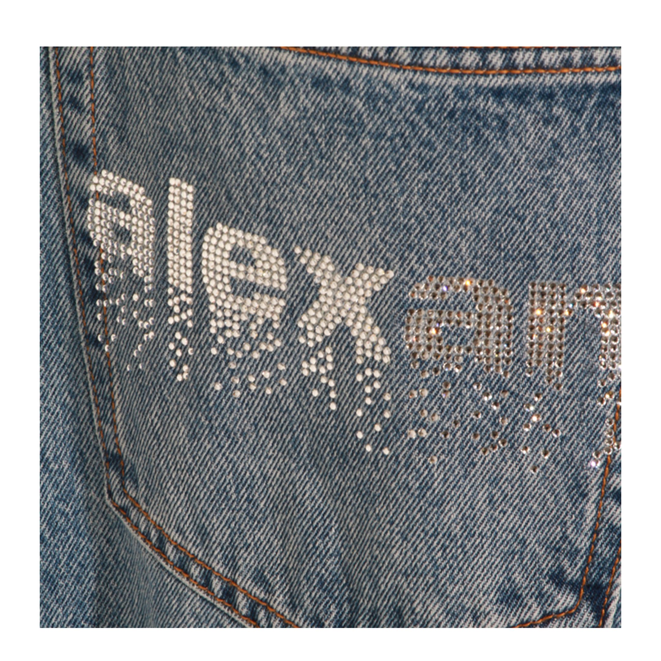 Blow Up Jeans with Logo in Strass - Image 7