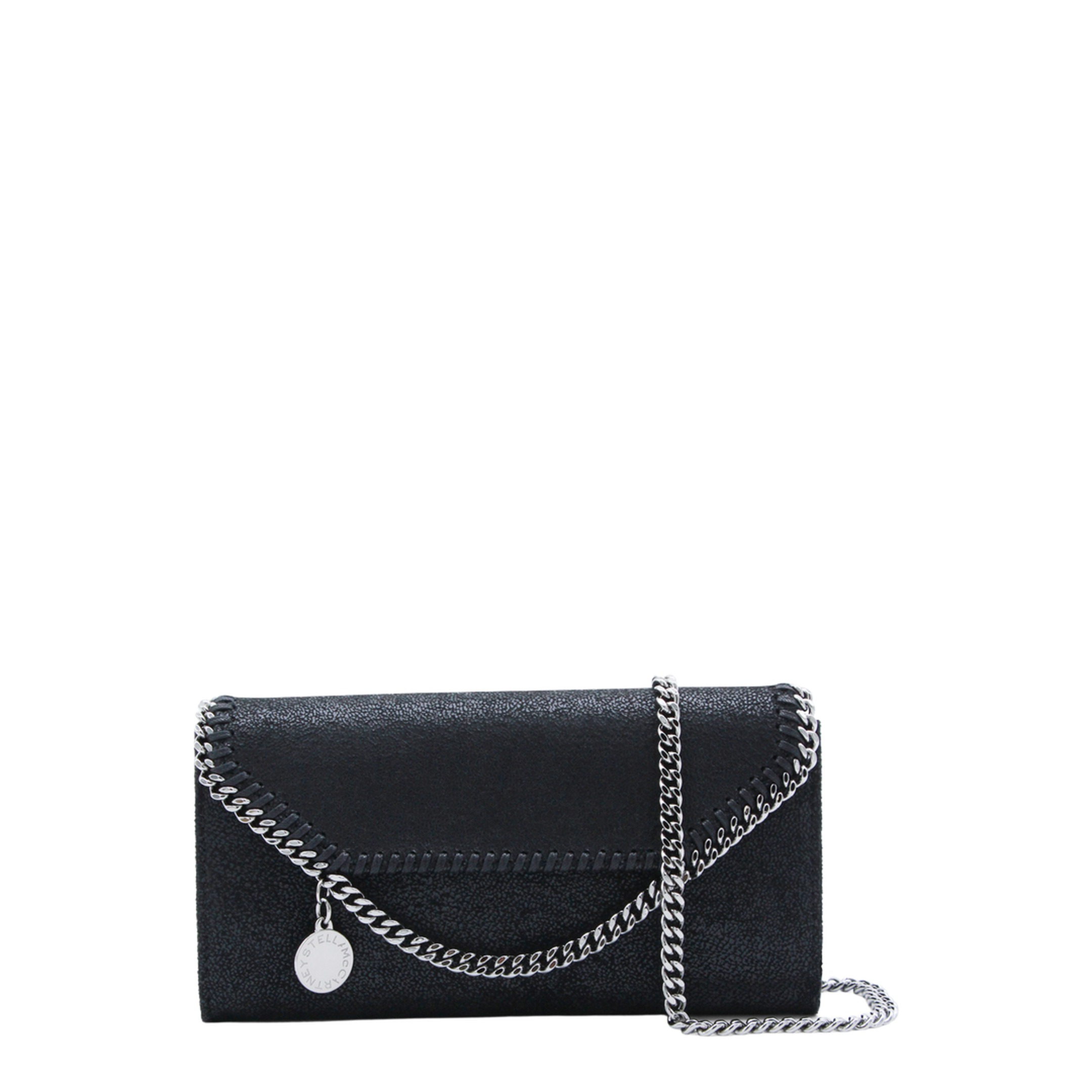 Falabella Matte Shaggy Deer Wallet-On-Chain Crossbody - Black - Image 1