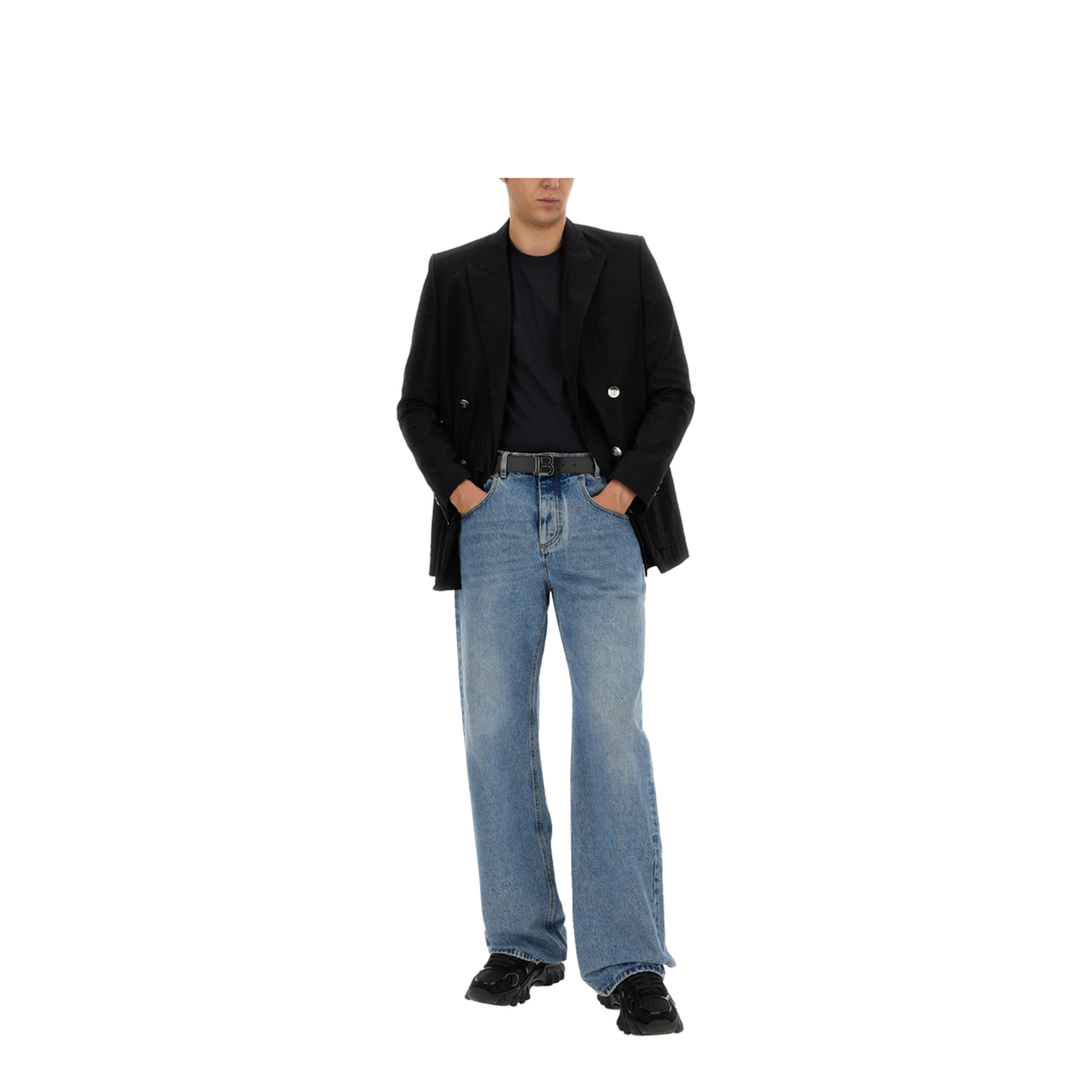 Double-Breasted Jacket Black - Image 2