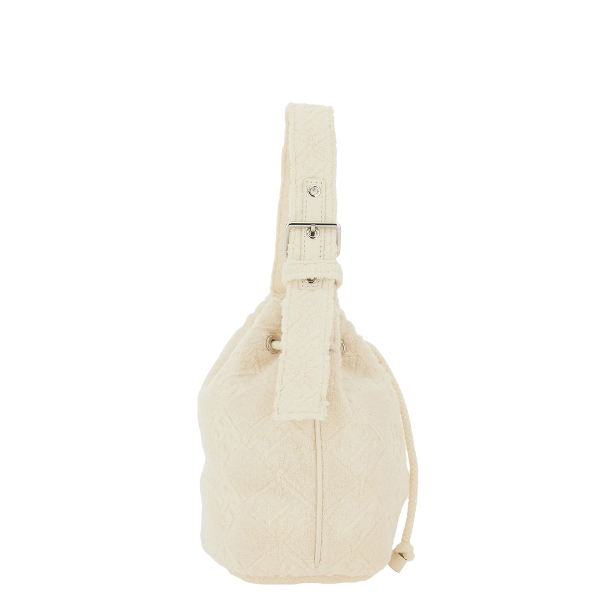 T Monogram Terry Mini Bucket Bag - New Ivory - Image 4