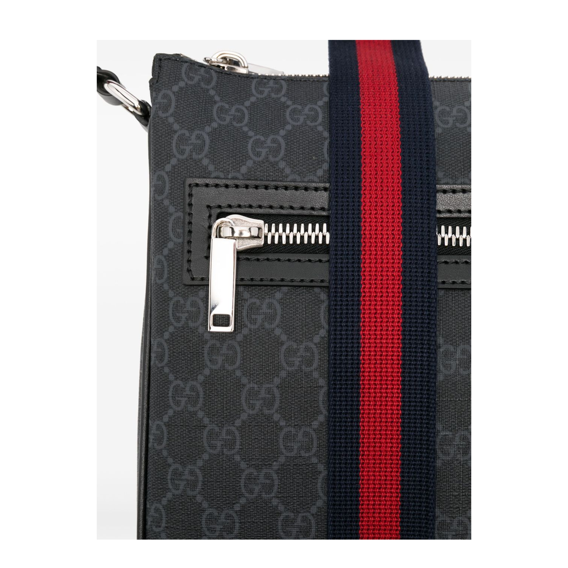 Small Canvas Messenger Bag - Black - Image 5