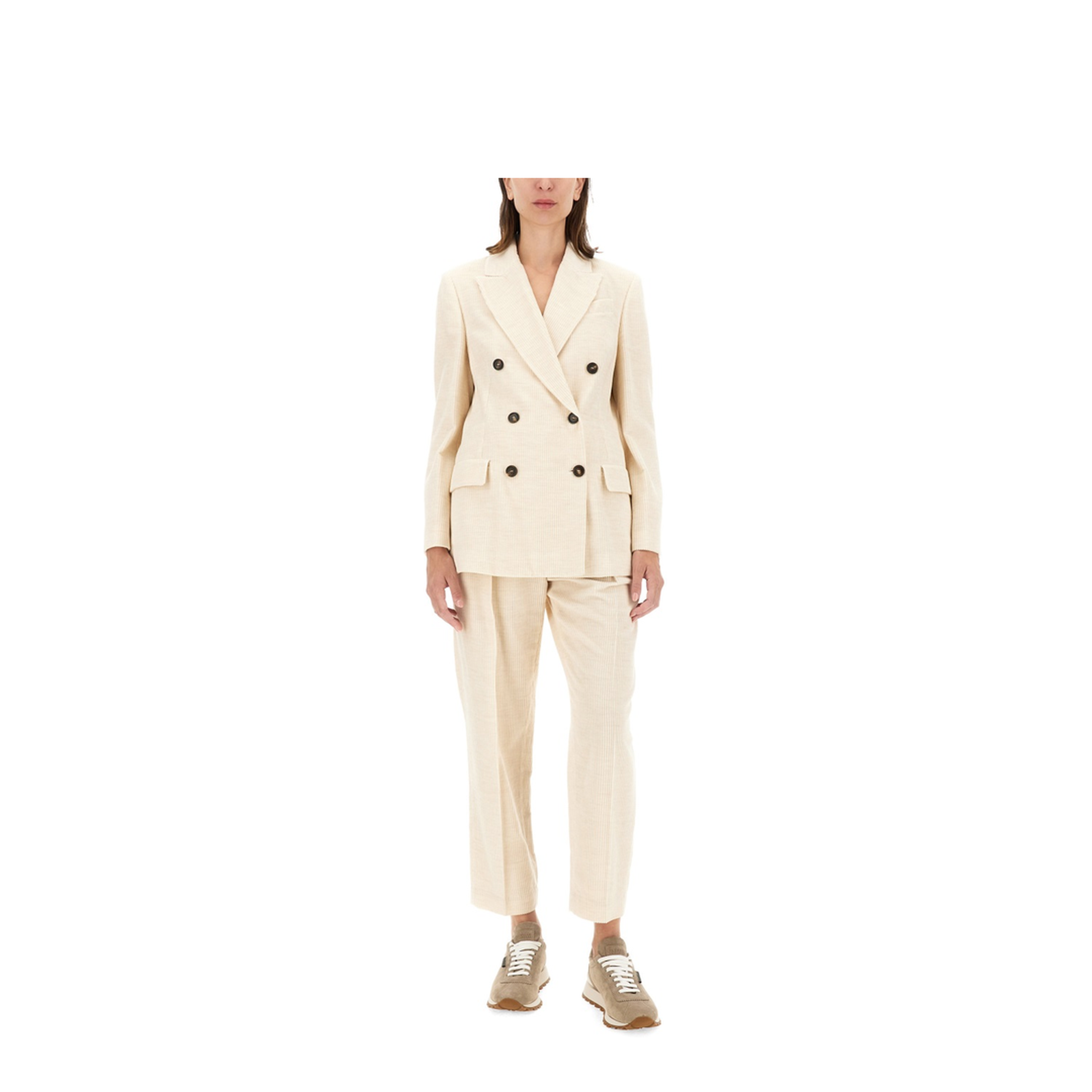 Double Breasted Jacket Beige - Image 2