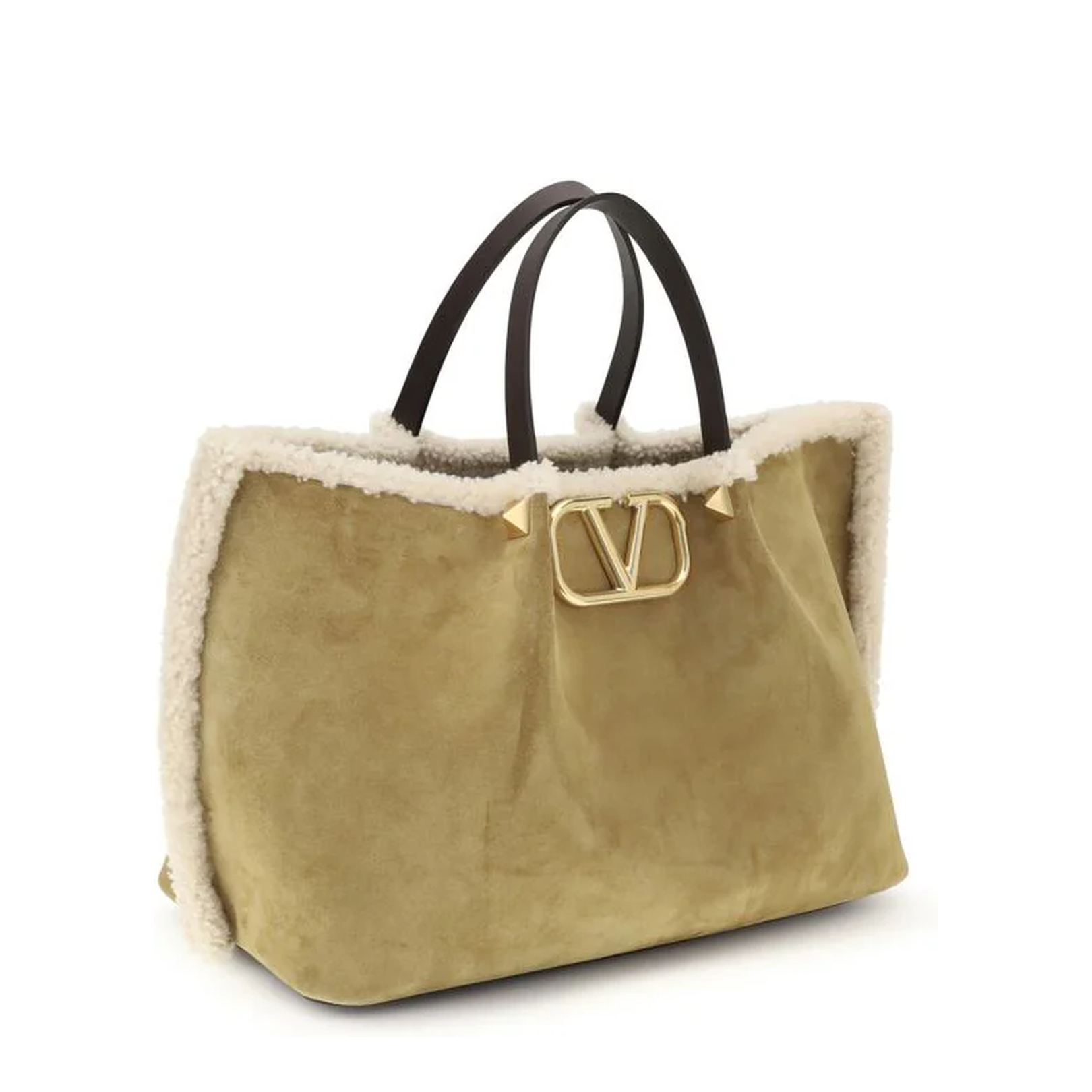 Suede And Sheepskin Medium Tote Bag - Image 2