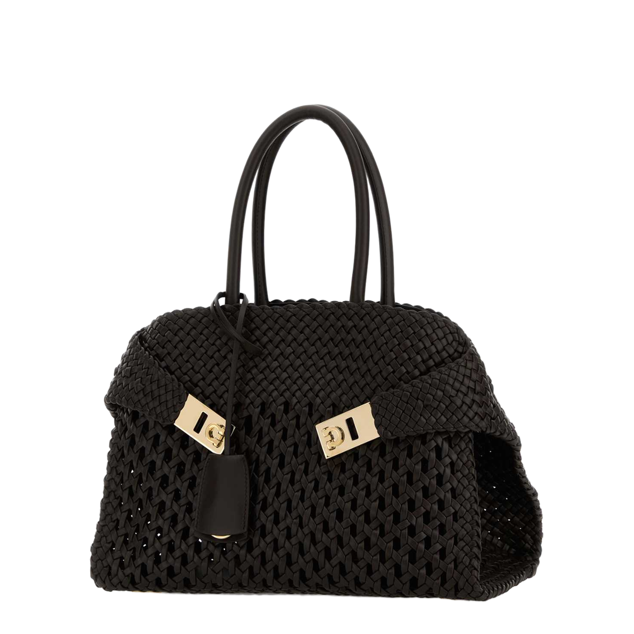 Dark Brown Leather Hug Handbag - Image 2