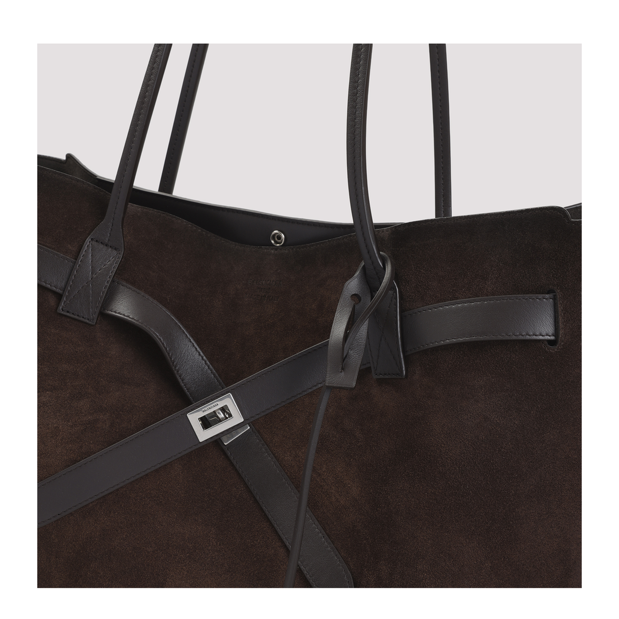 Bel Air Large Suede Tote Bag - Espresso - Image 3