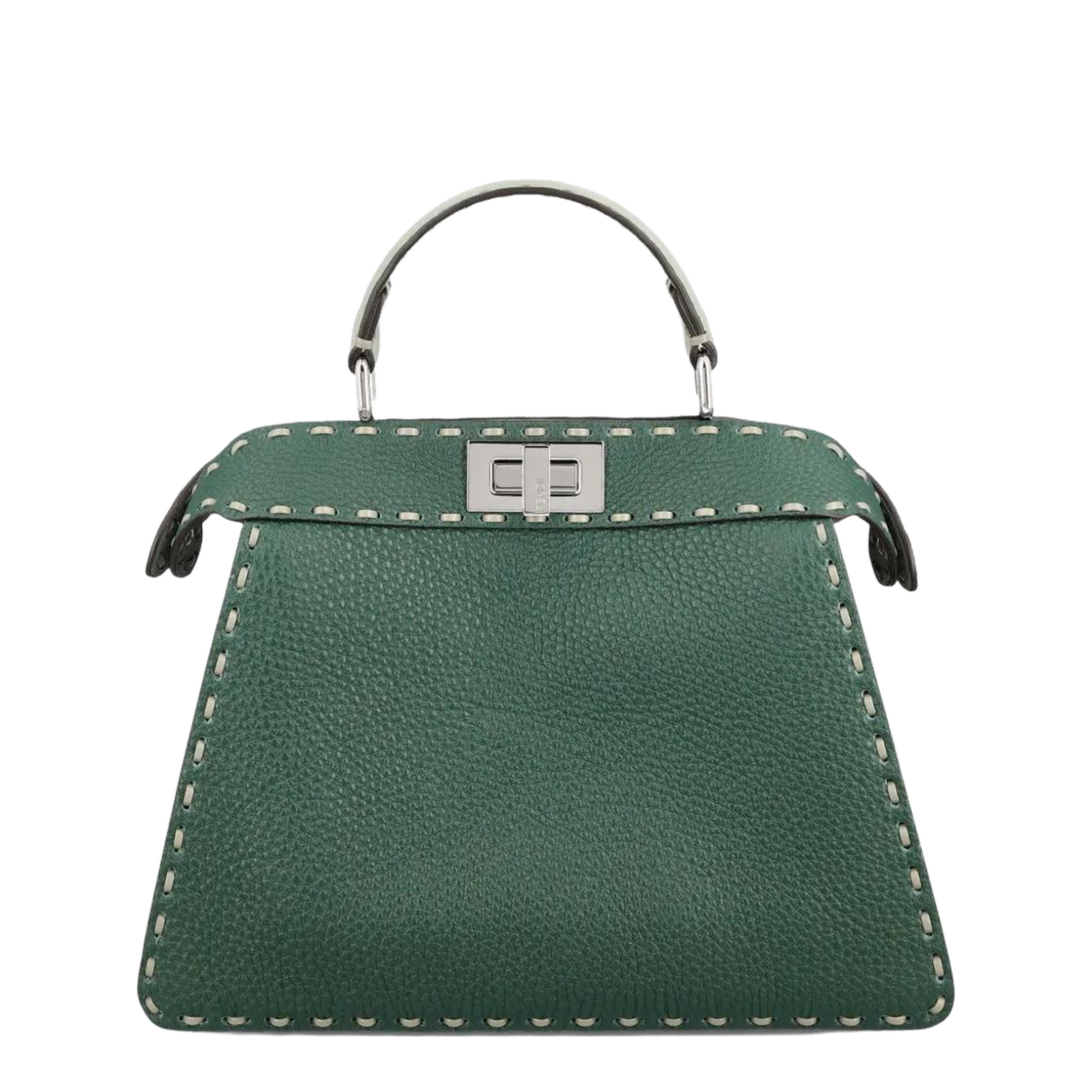 Small Peekaboo Iseeu Tote Bag In Green - Image 1