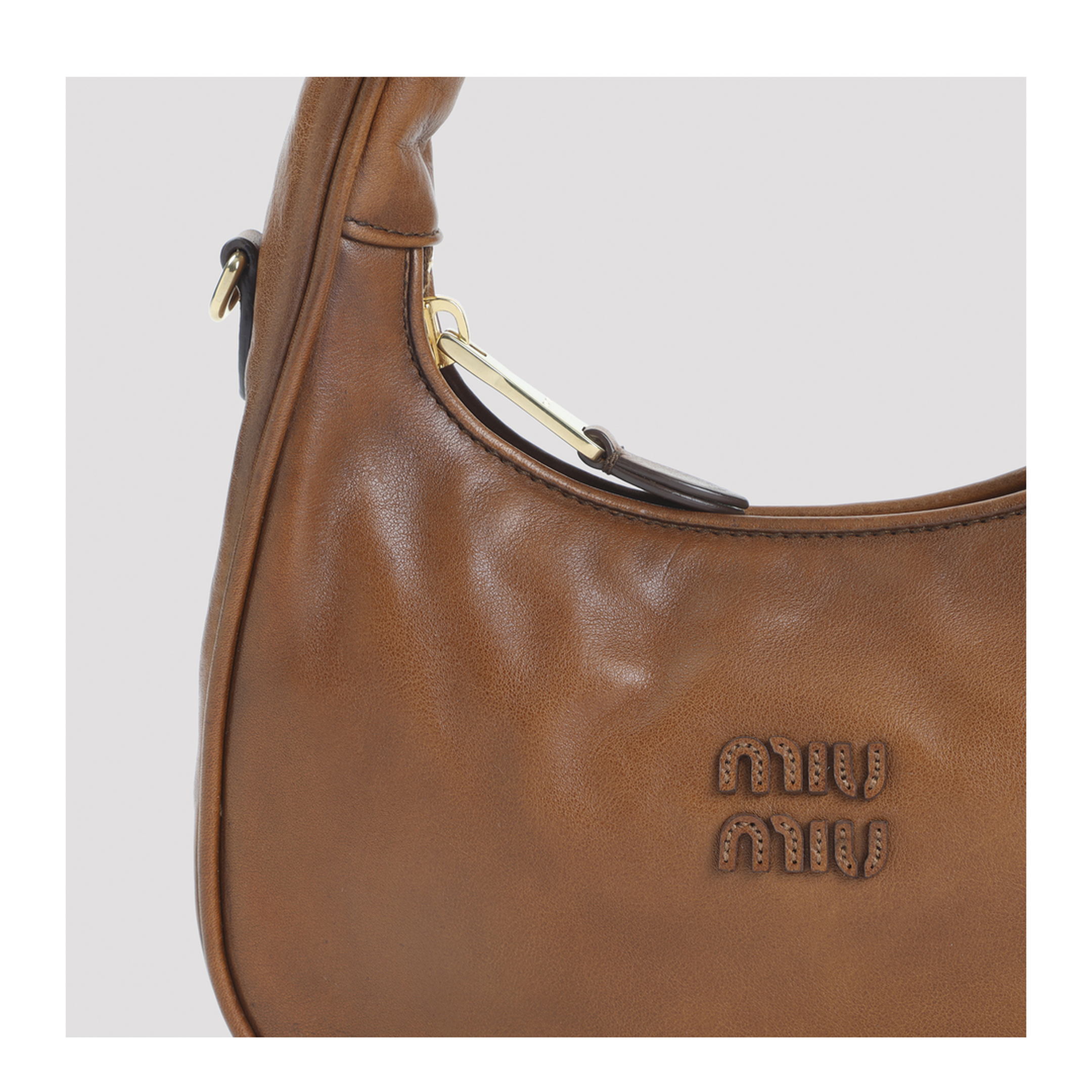 Wander Matelassé Nappa Leather Hobo Bag - Caramel - Image 5