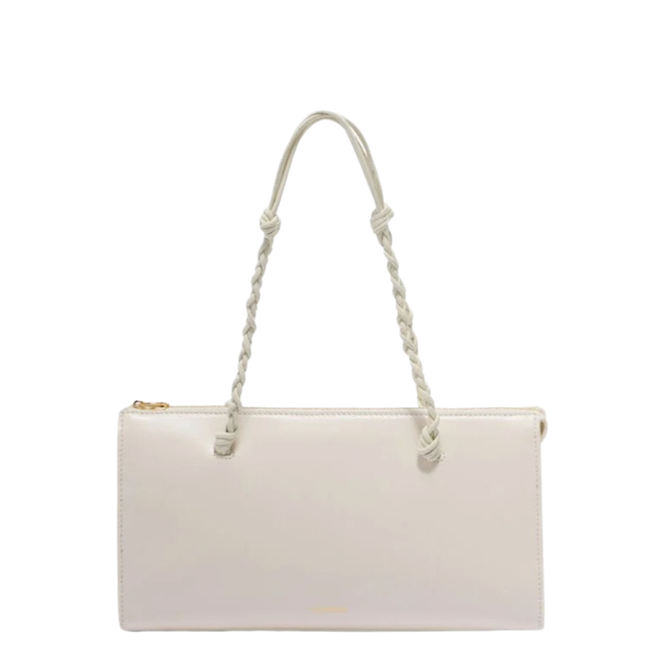 Tangle Tent Calf Leather Shoulder Bag - Eggshell - Image 1