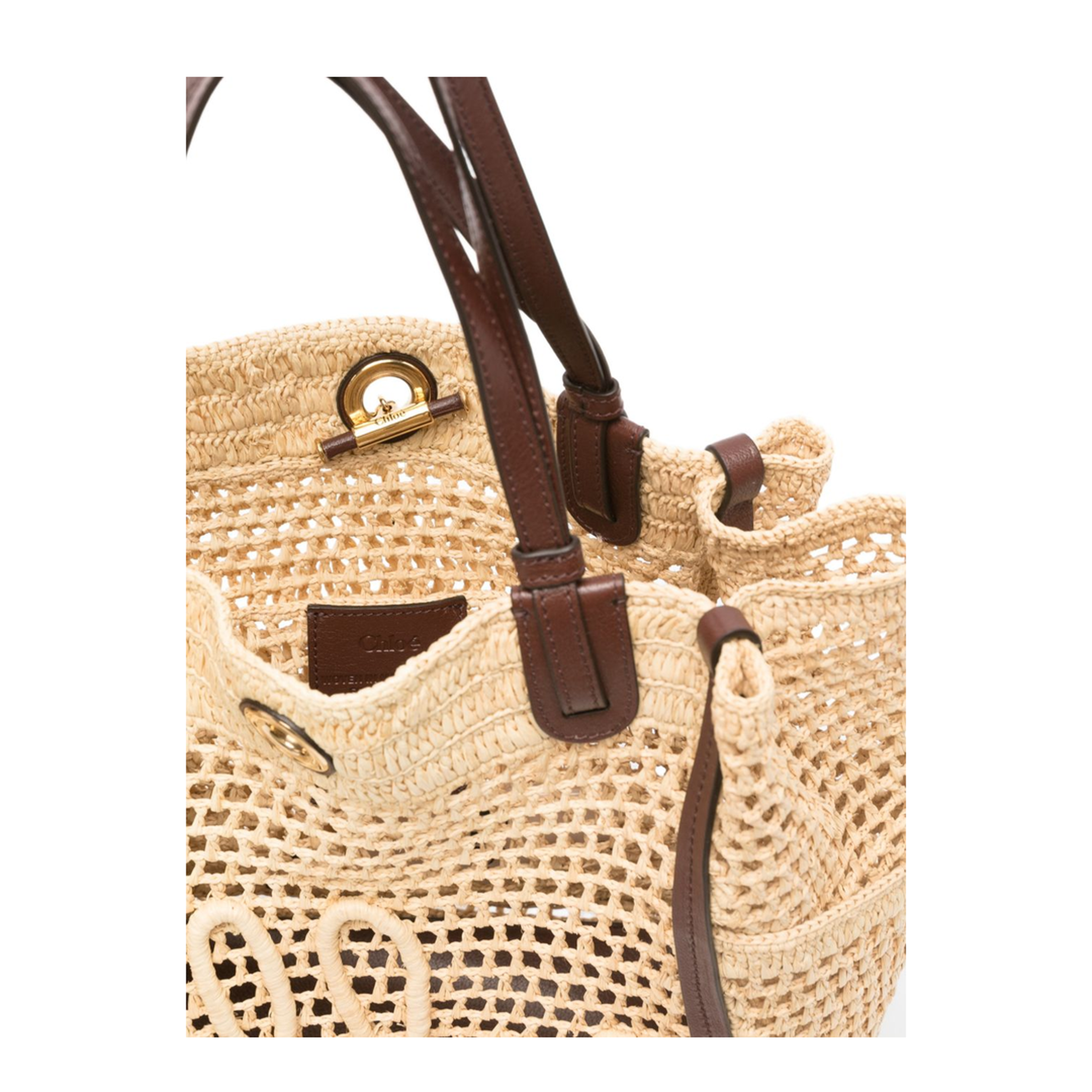 Iconic Raffia Tote Bag - Hot Sand - Image 3