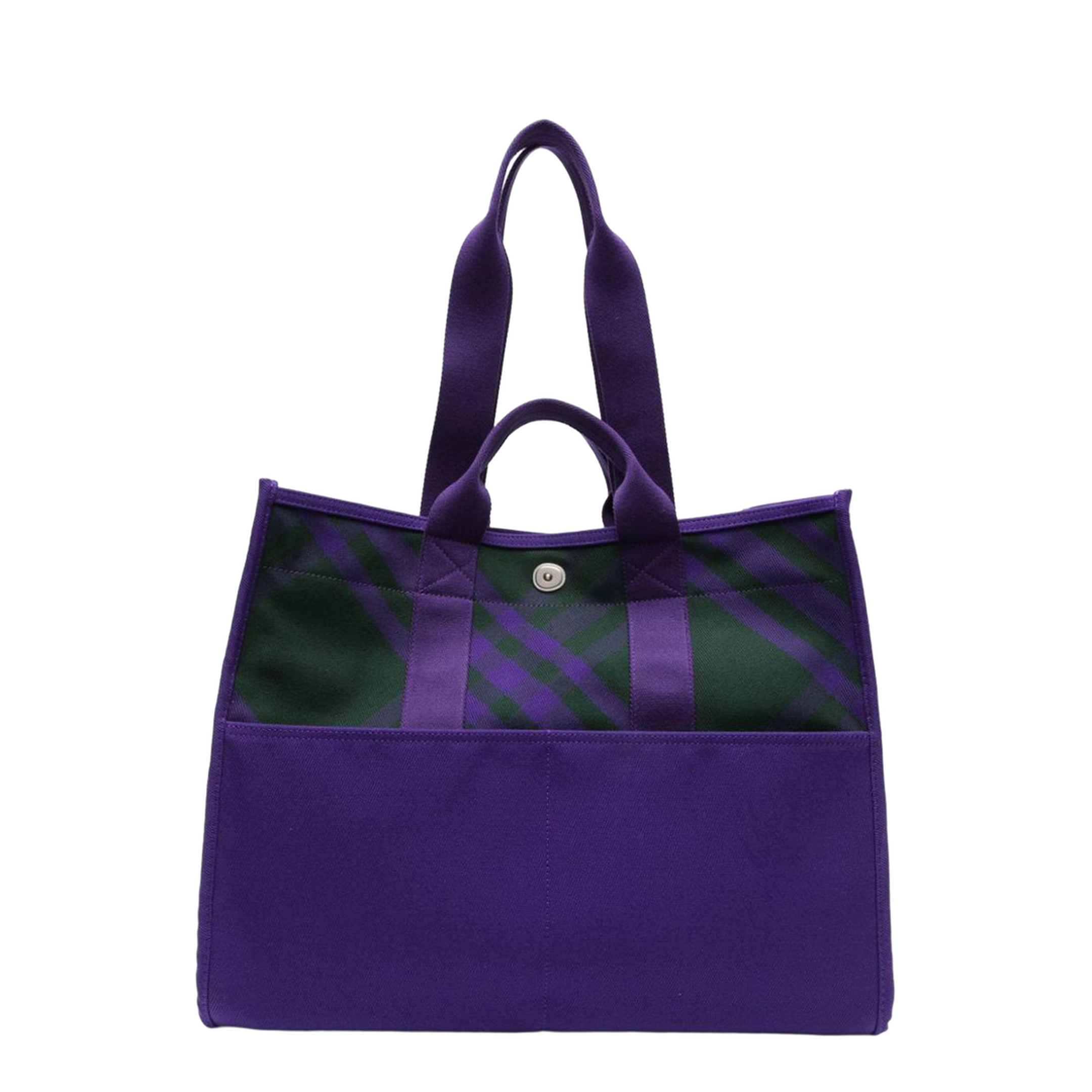 Canvas Shoulder Bag Check Motif - Image 1