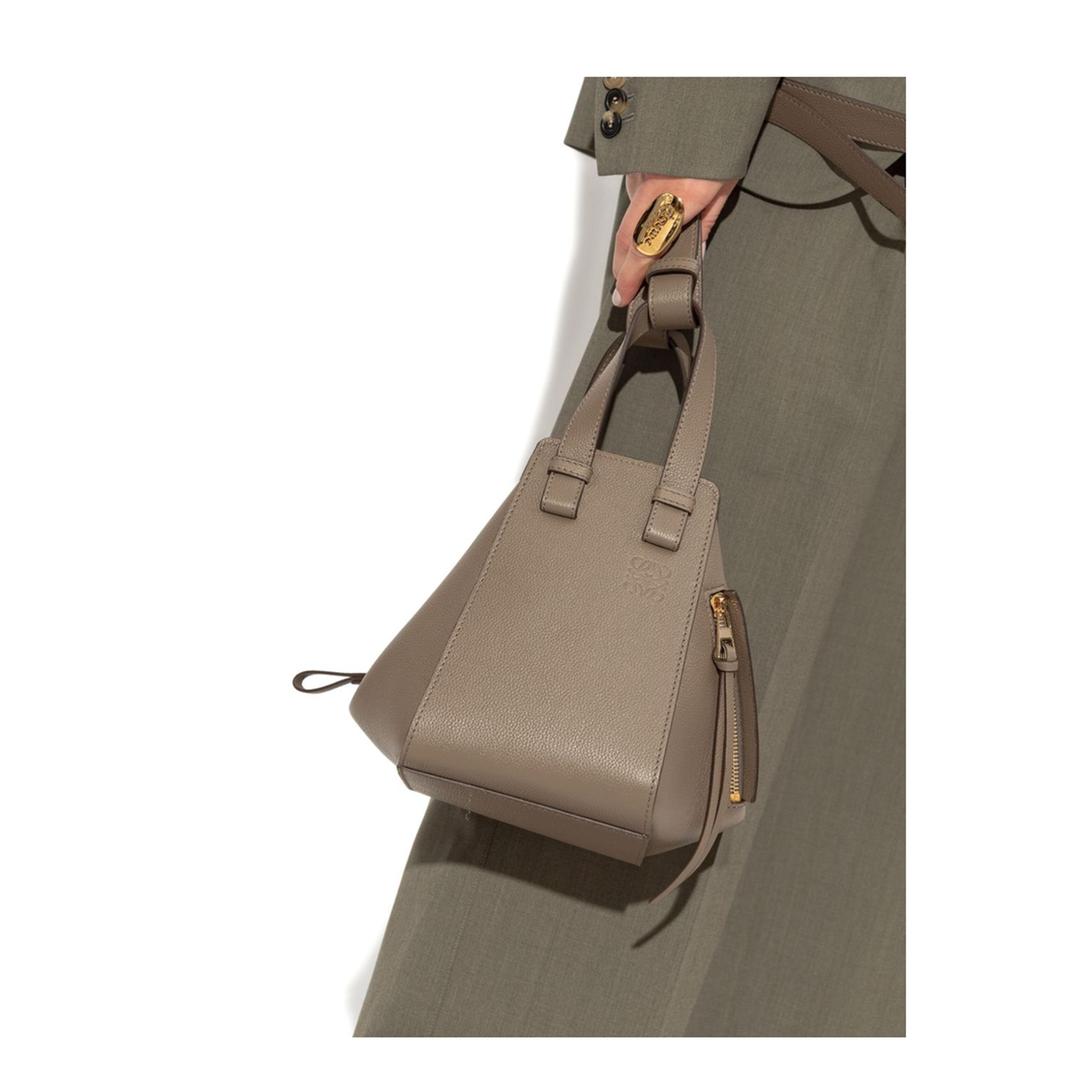 Compact Hammock Bag in Soft Grained Calfskin - Image 2