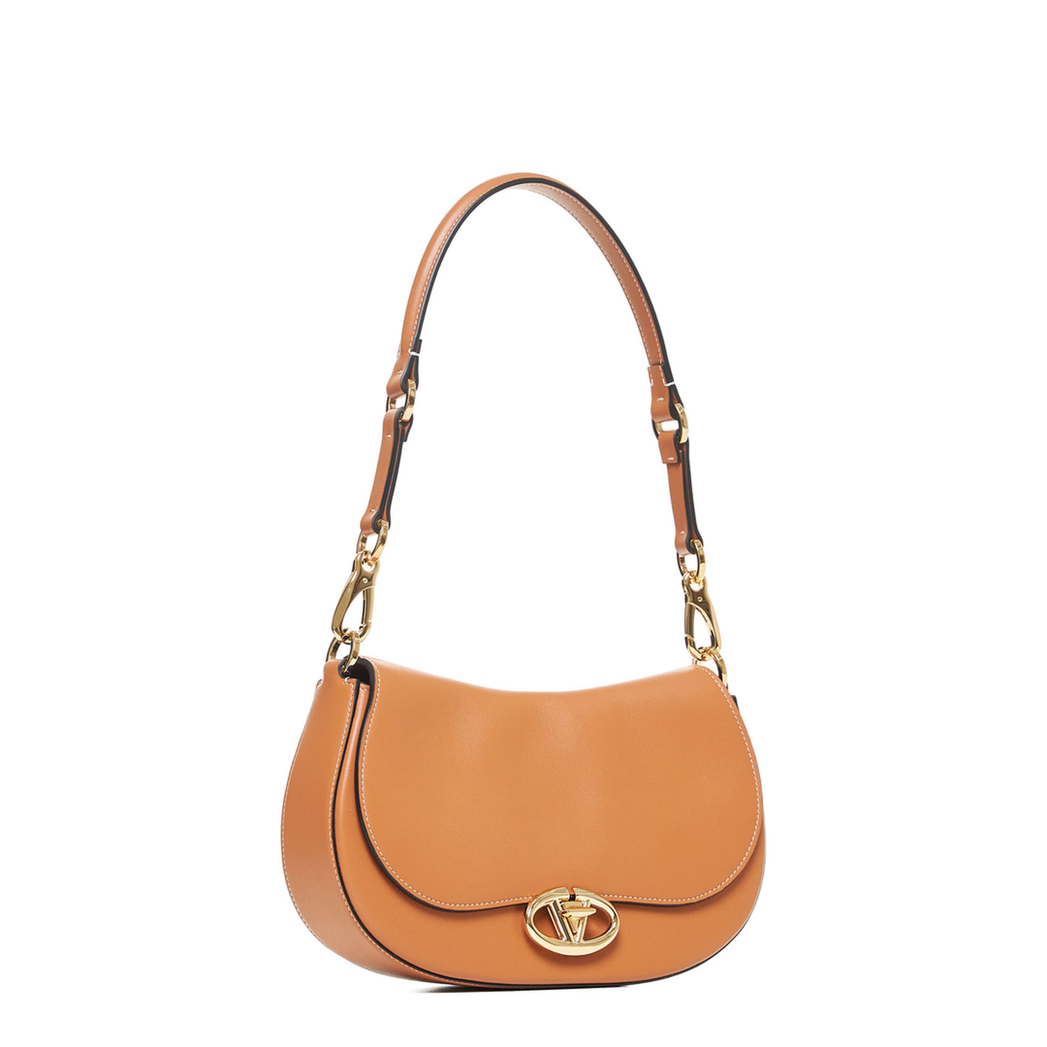 Ohval Small Calfskin Shoulder Bag - Beige - Image 2