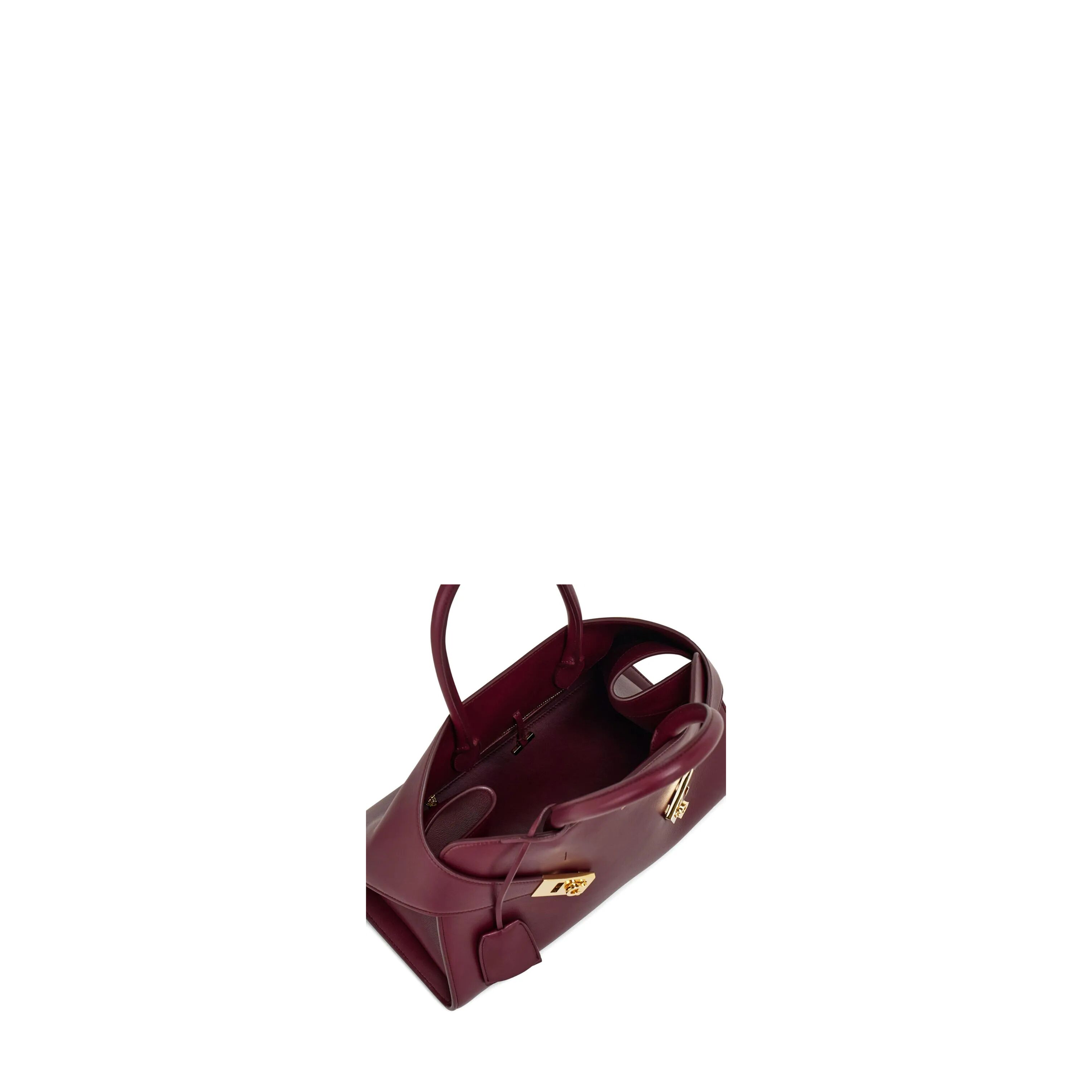 Hug M Handbag Leather Plum - Image 5