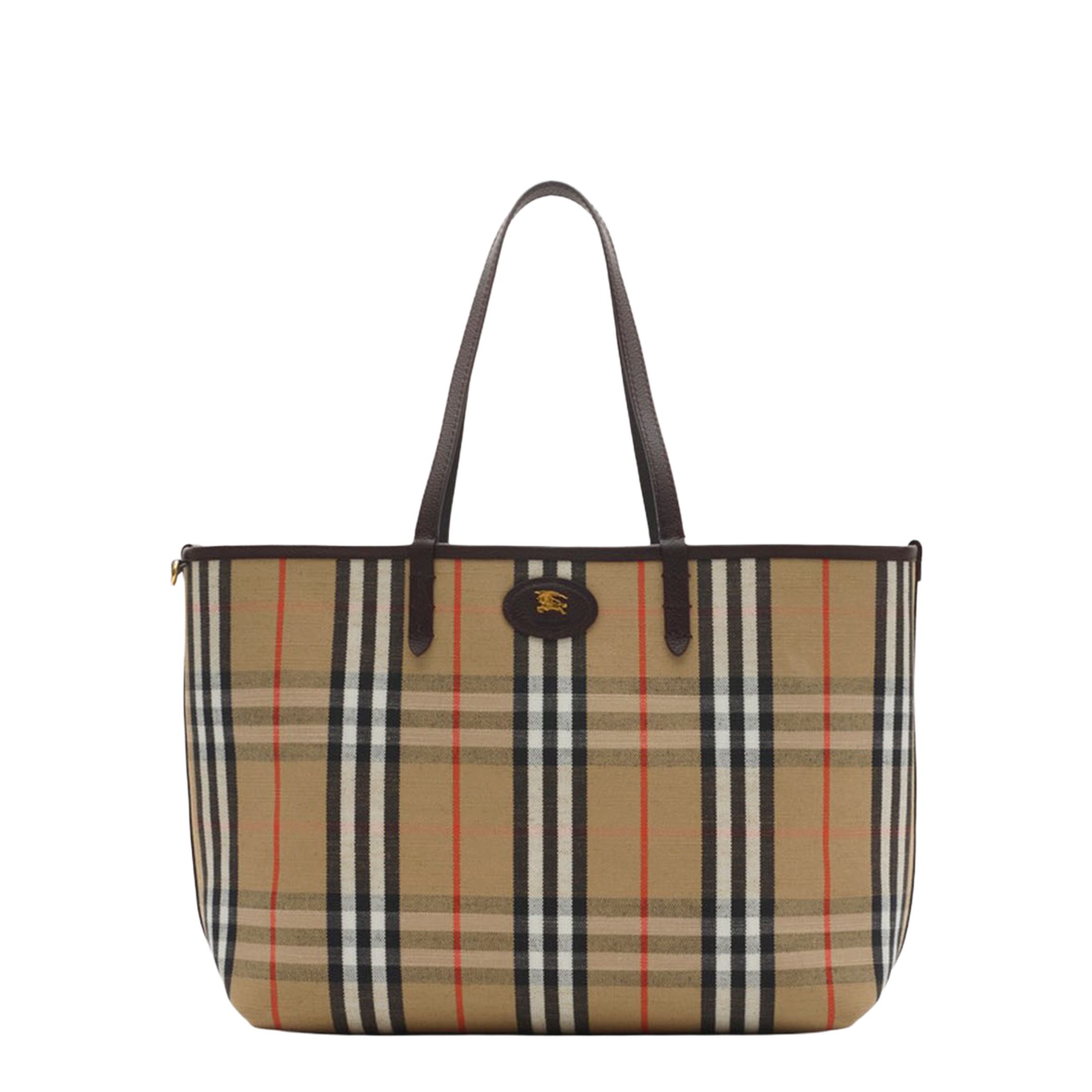 Bloomsbury Medium Calfskin Tote - Peat Brown/Sand Beige - Image 2