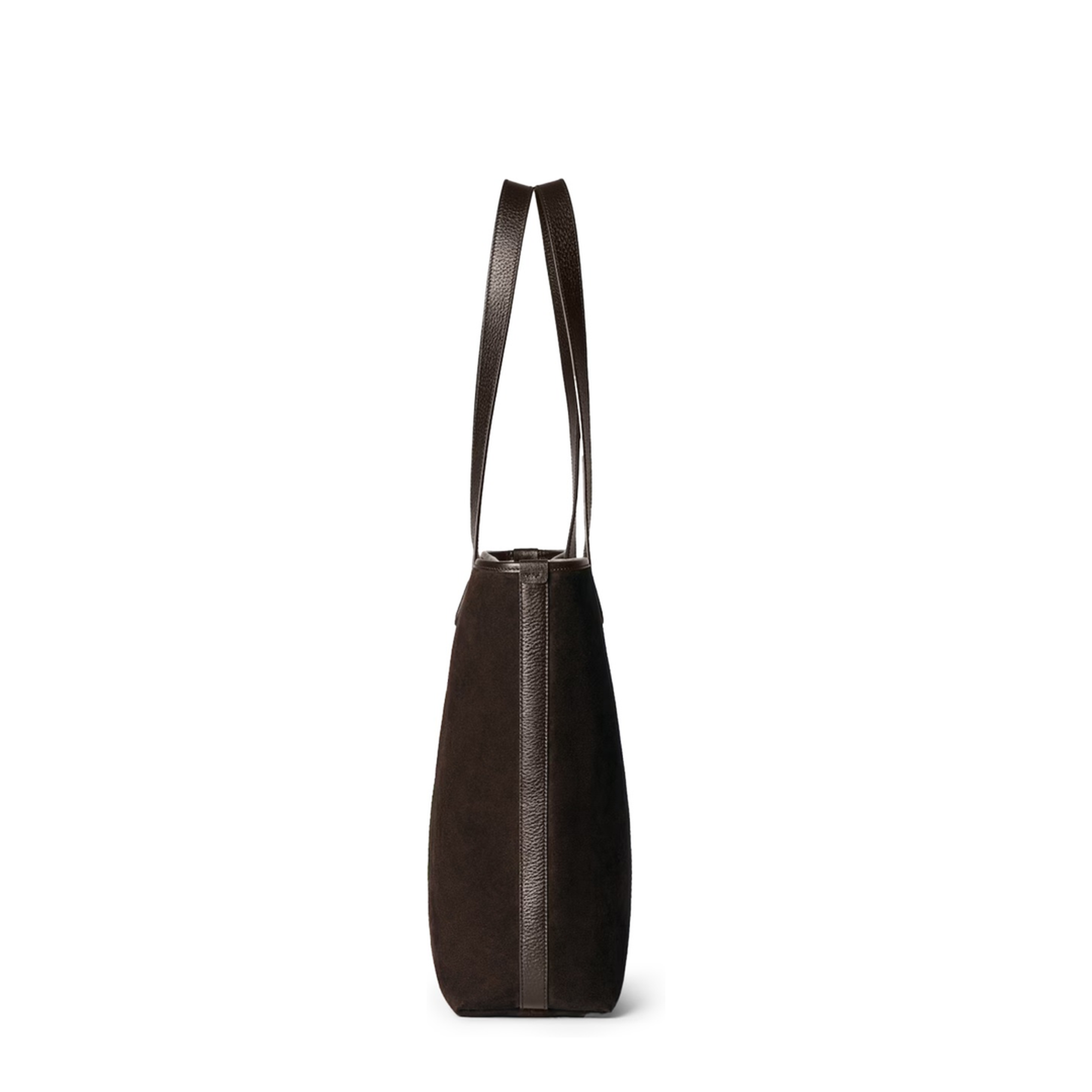Ophidia Medium Tote Bag in Dark Brown Suede - Image 4