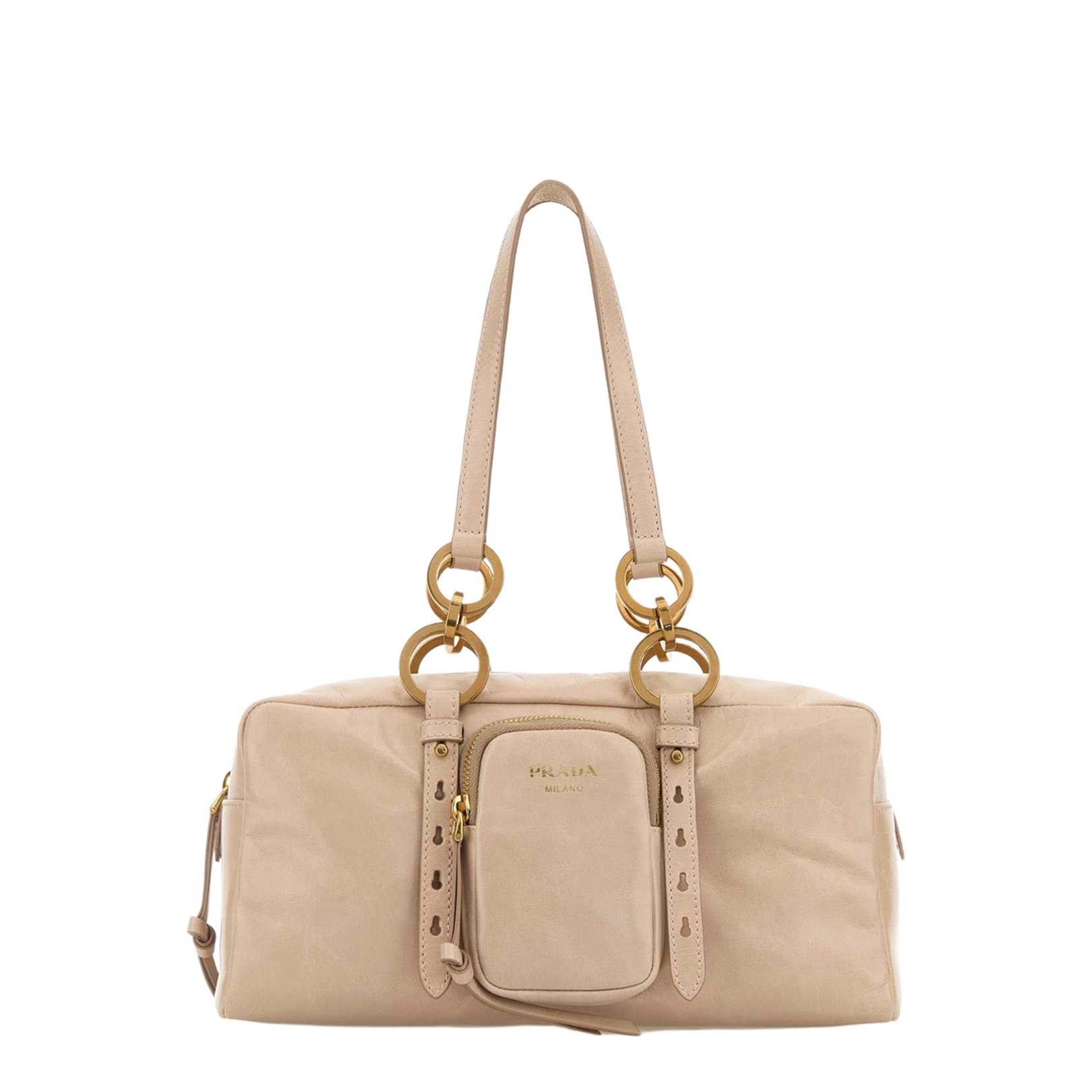 Powder Pink Leather Handbag - Image 1