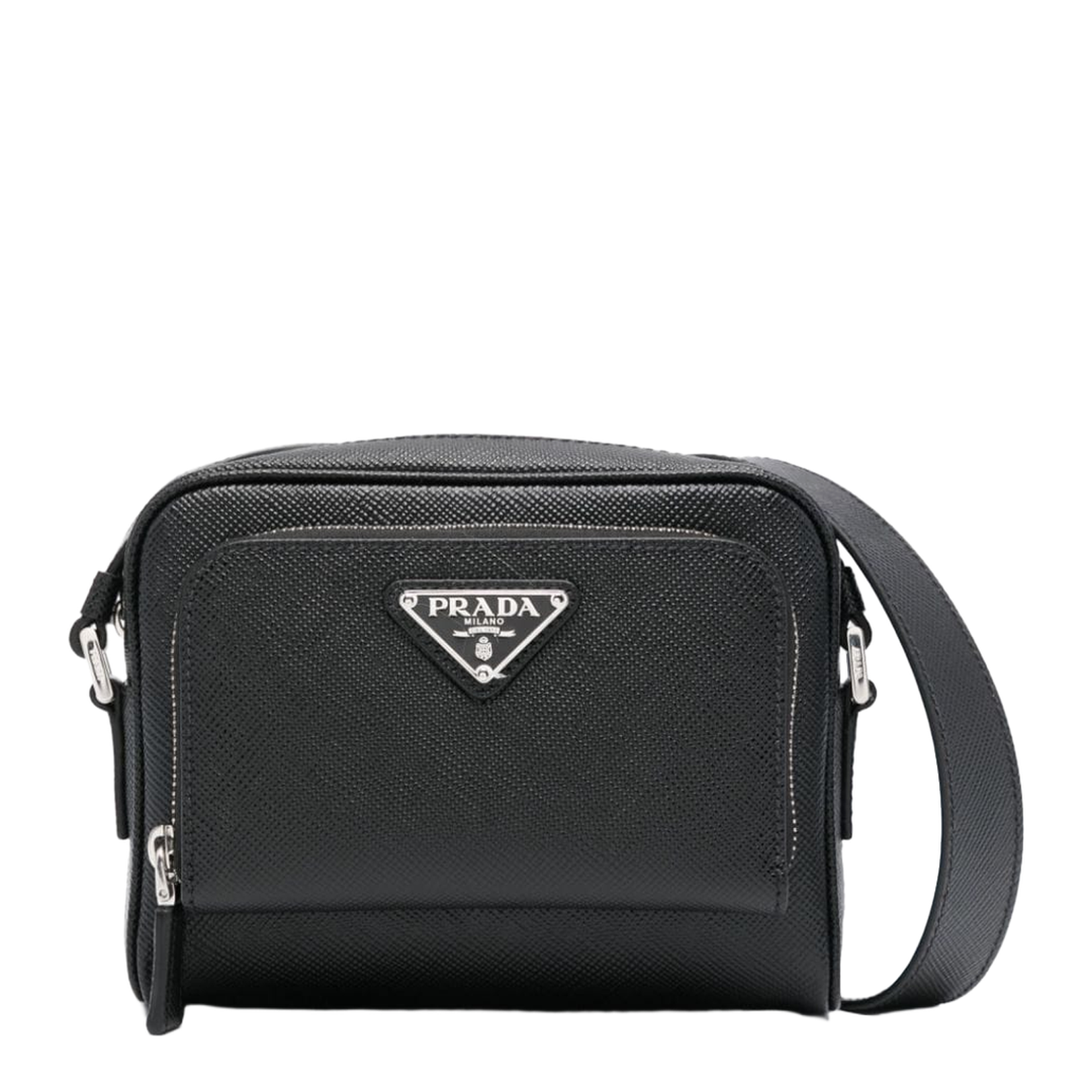 Re-Nylon & Leather Shoulder Bag - Nero - Image 1