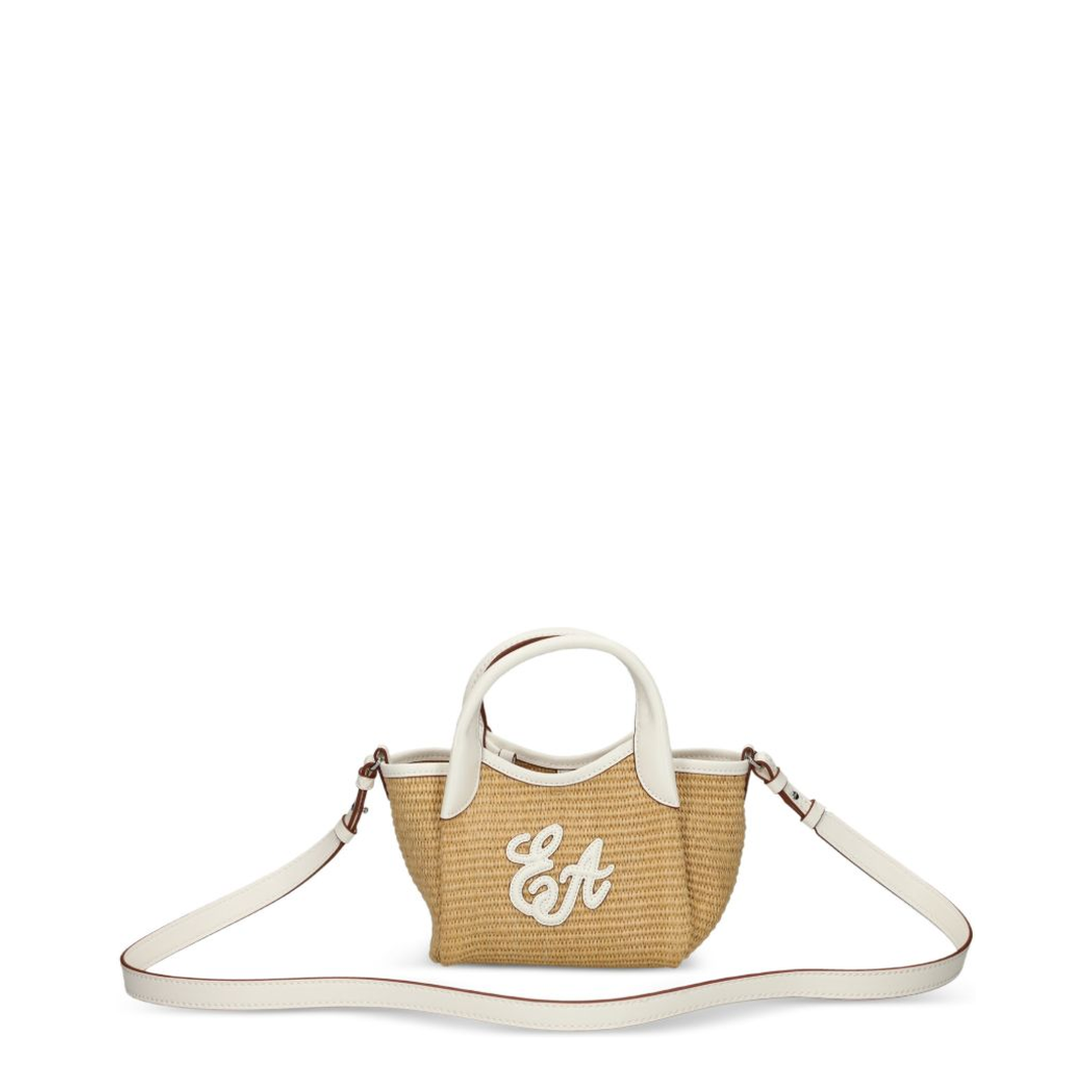 Durini 24 S Woven Straw Crossbody Bag - Naturale/Bianco - Image 6