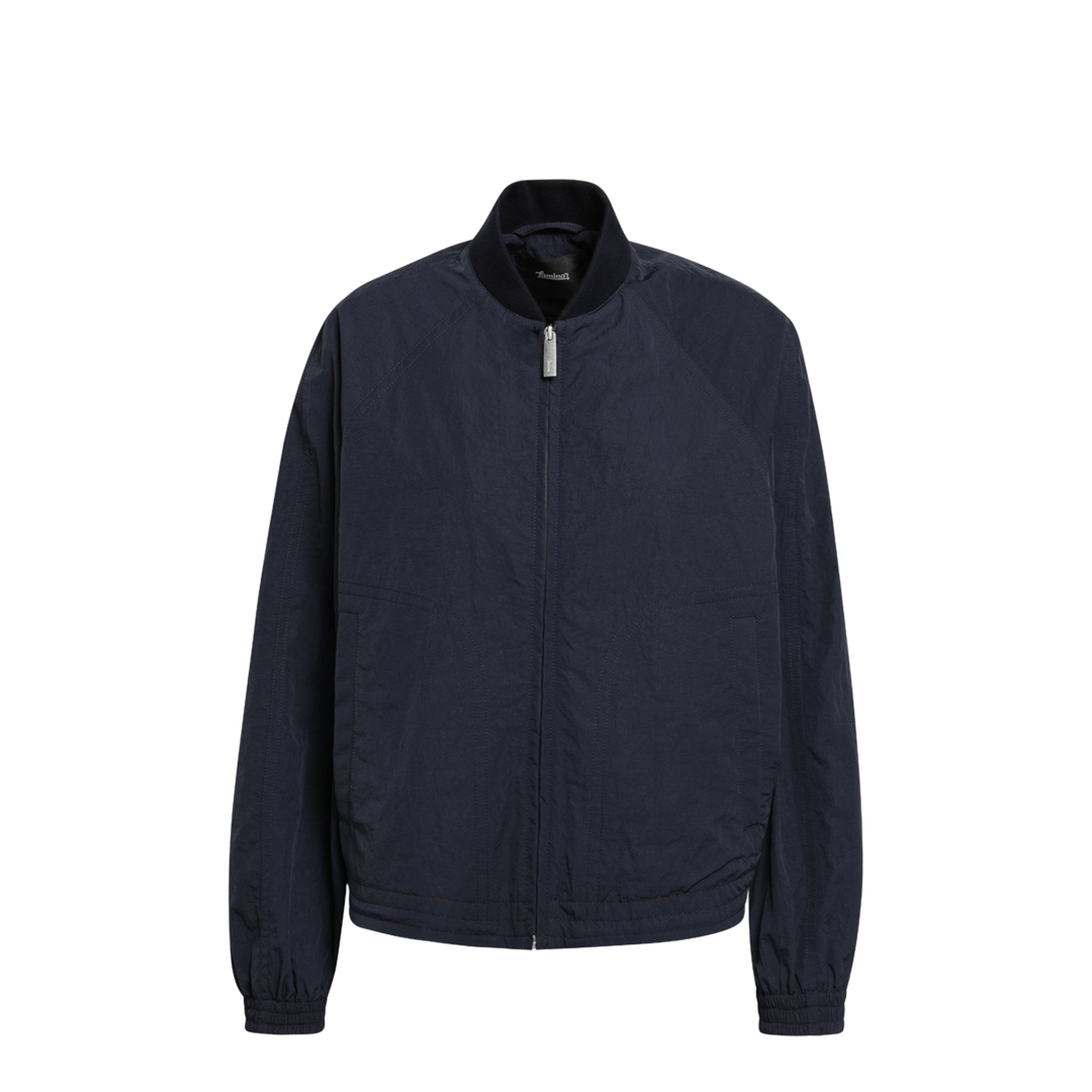 Blue Zip-Up Nylon Jacket - Image 1