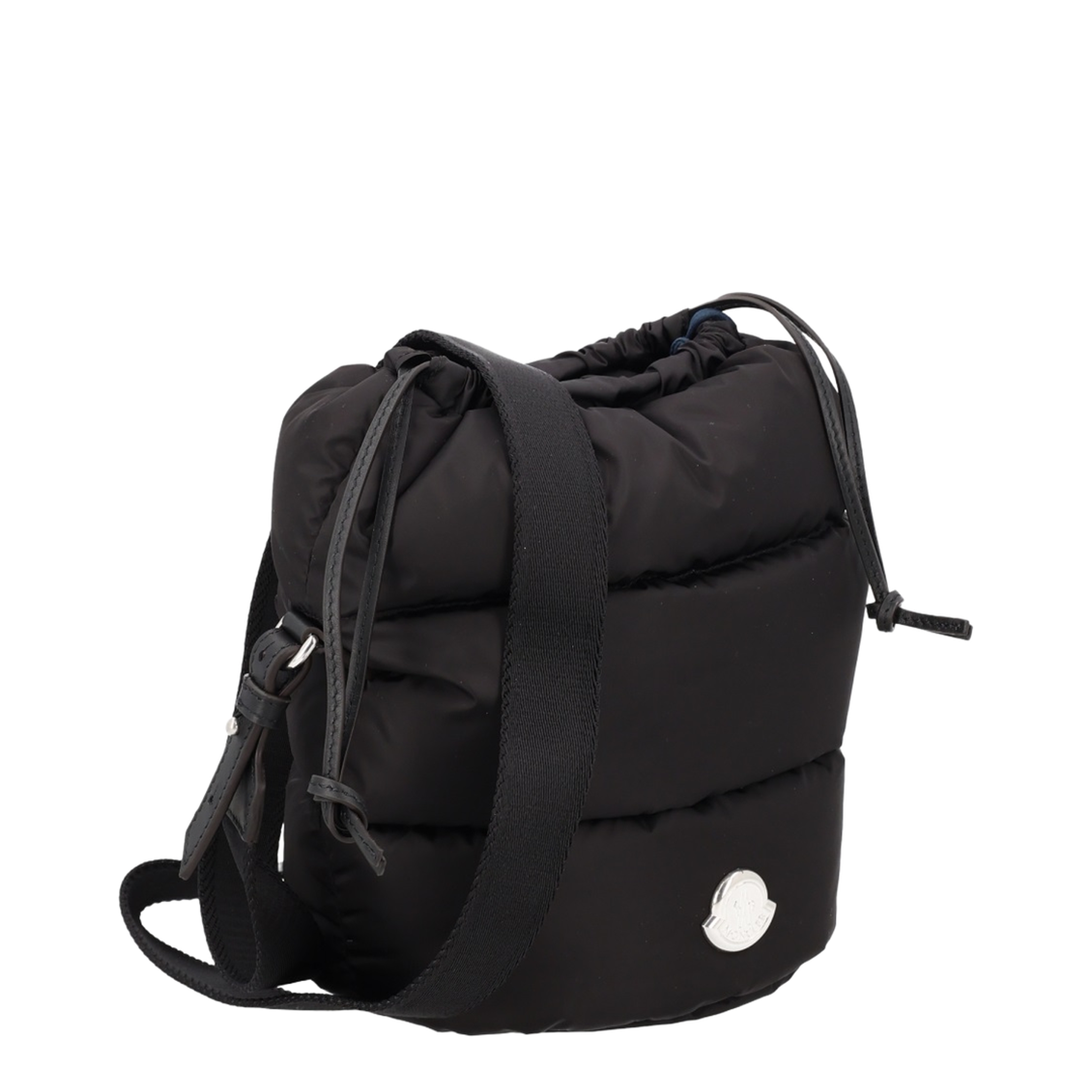 Black Handbag with Drawstring Closure - Image 3