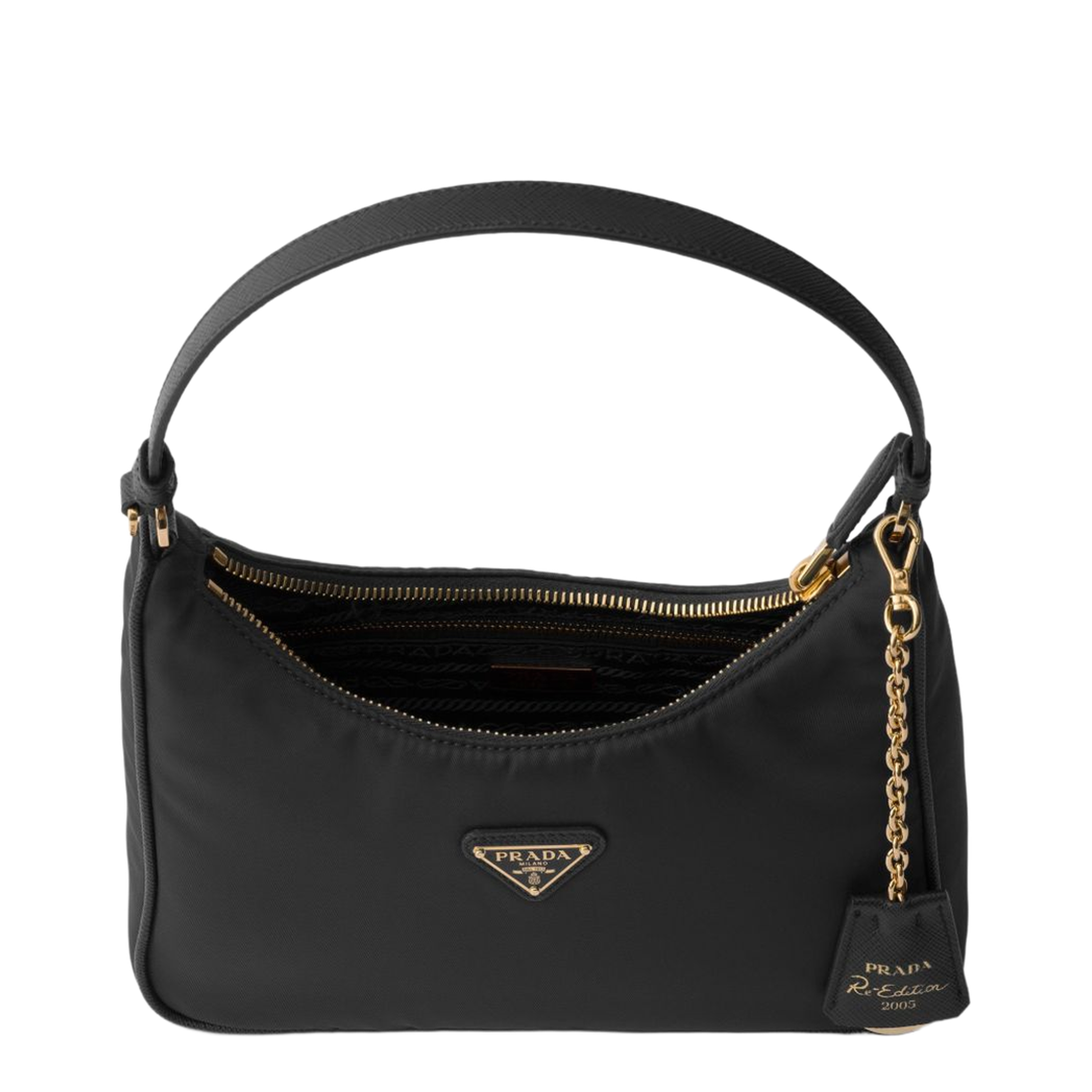 Re-Edition 2005 Mini Re-Nylon and Saffiano Handbags - Black - Image 6