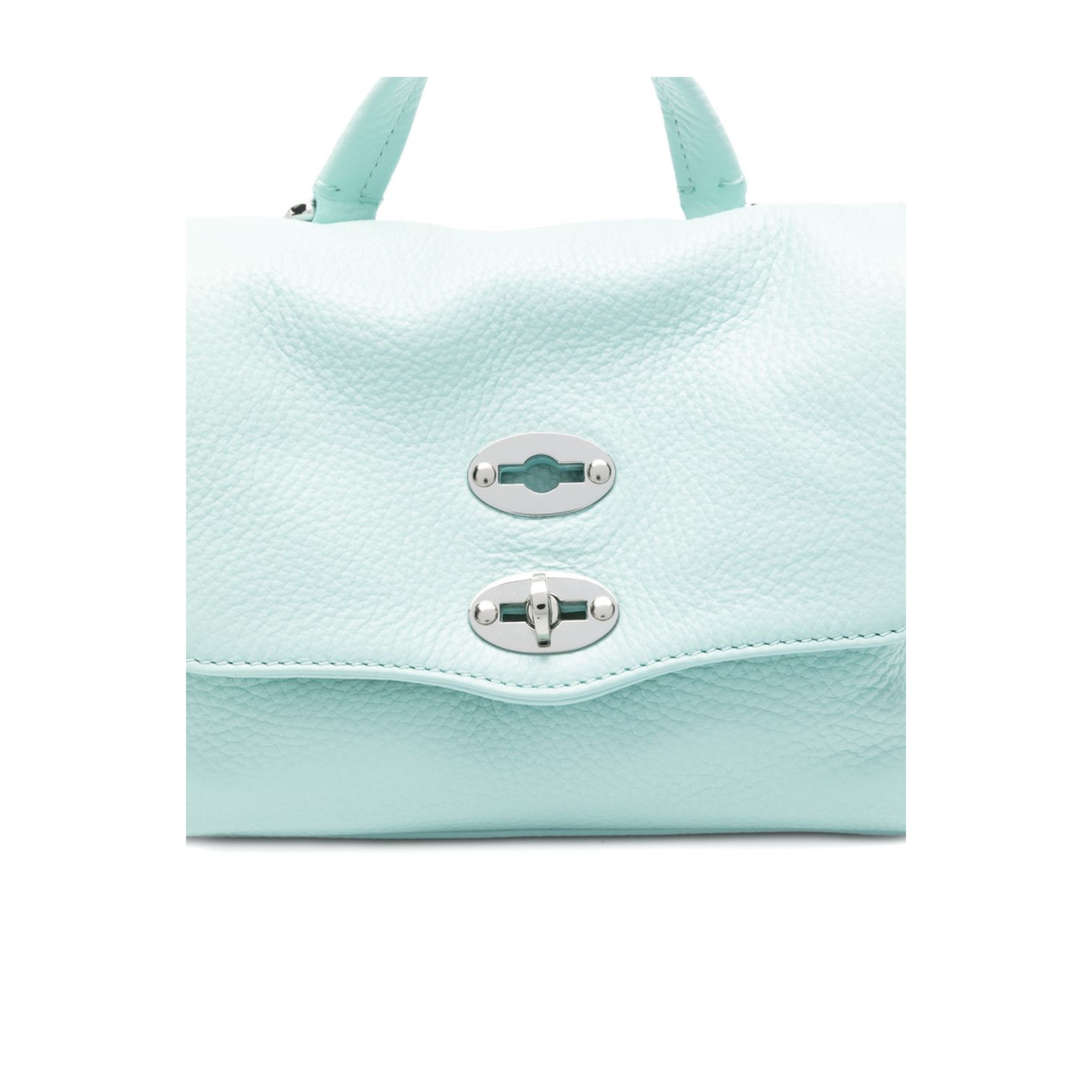 Postina Daily Baby Calfskin Top-Handle Bag - Clear Blue - Image 4
