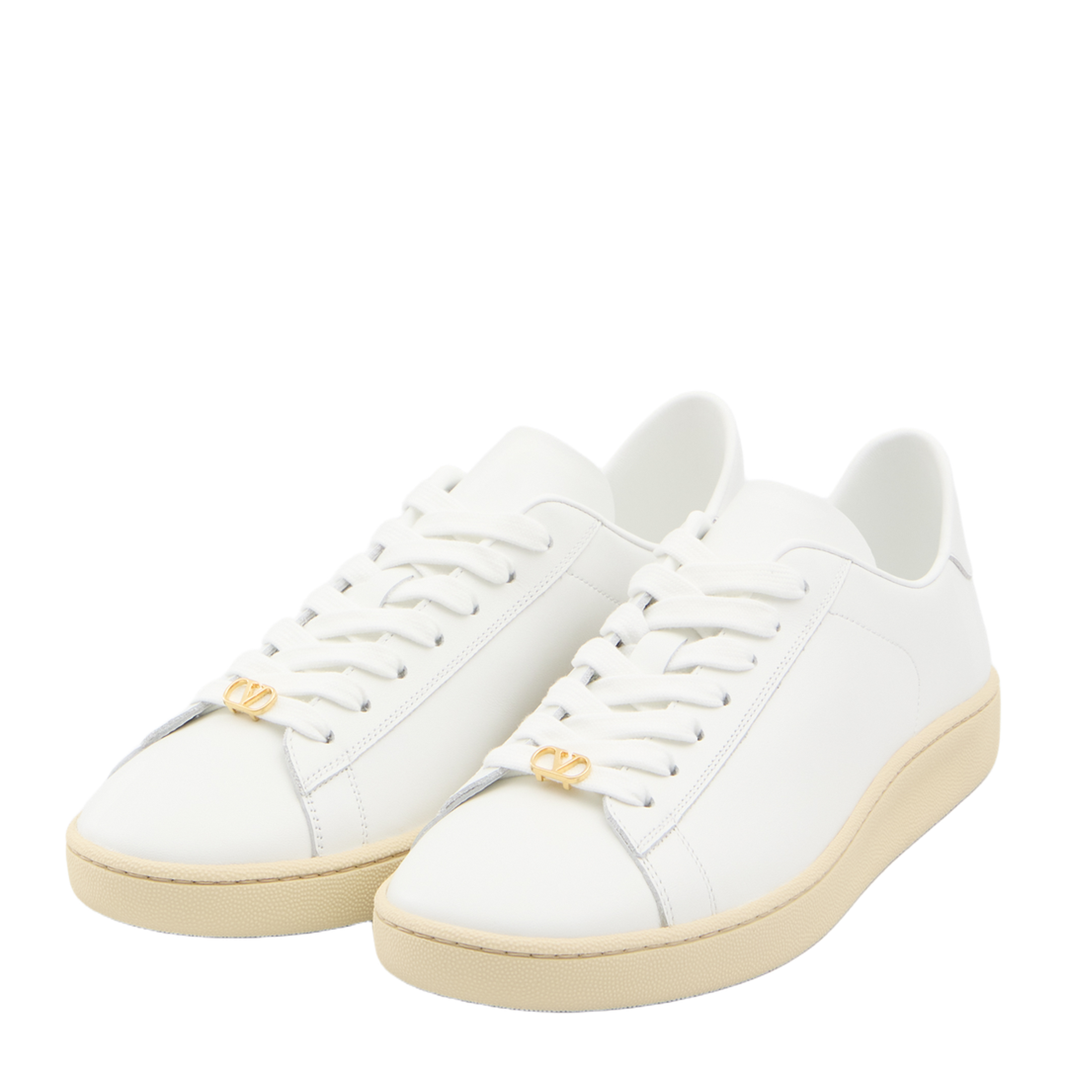 White Leather Sneakers - Image 2